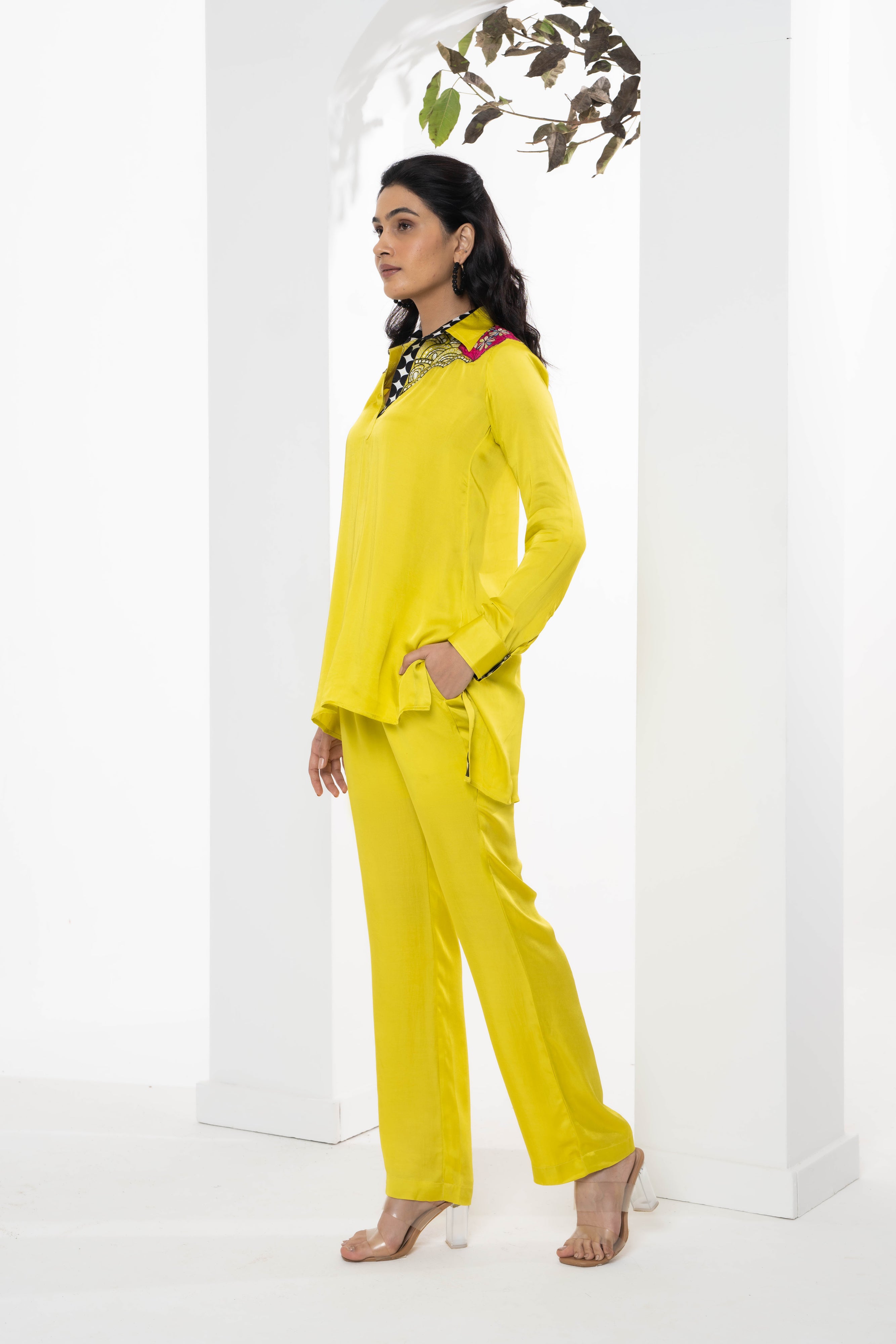 Luna Satin Embroidered Co-ord Set - Neetika Chopra