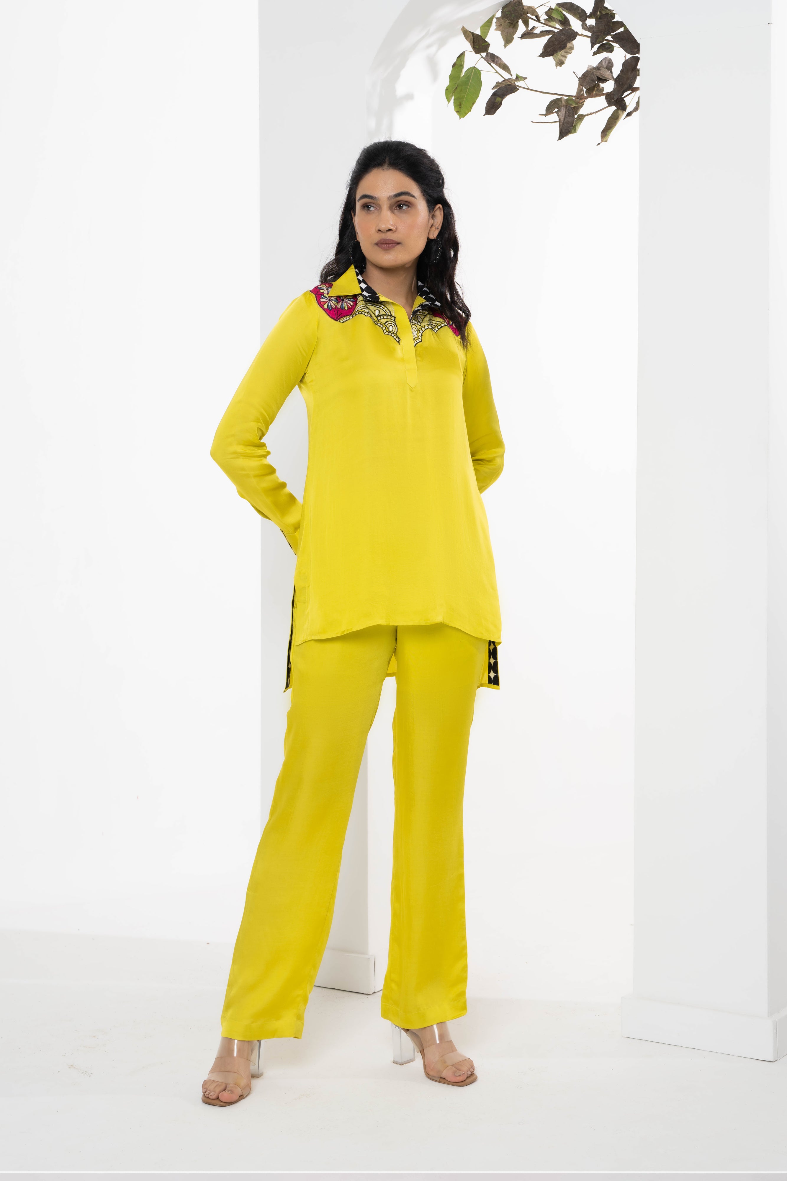 Luna Satin Embroidered Co-ord Set - Neetika Chopra