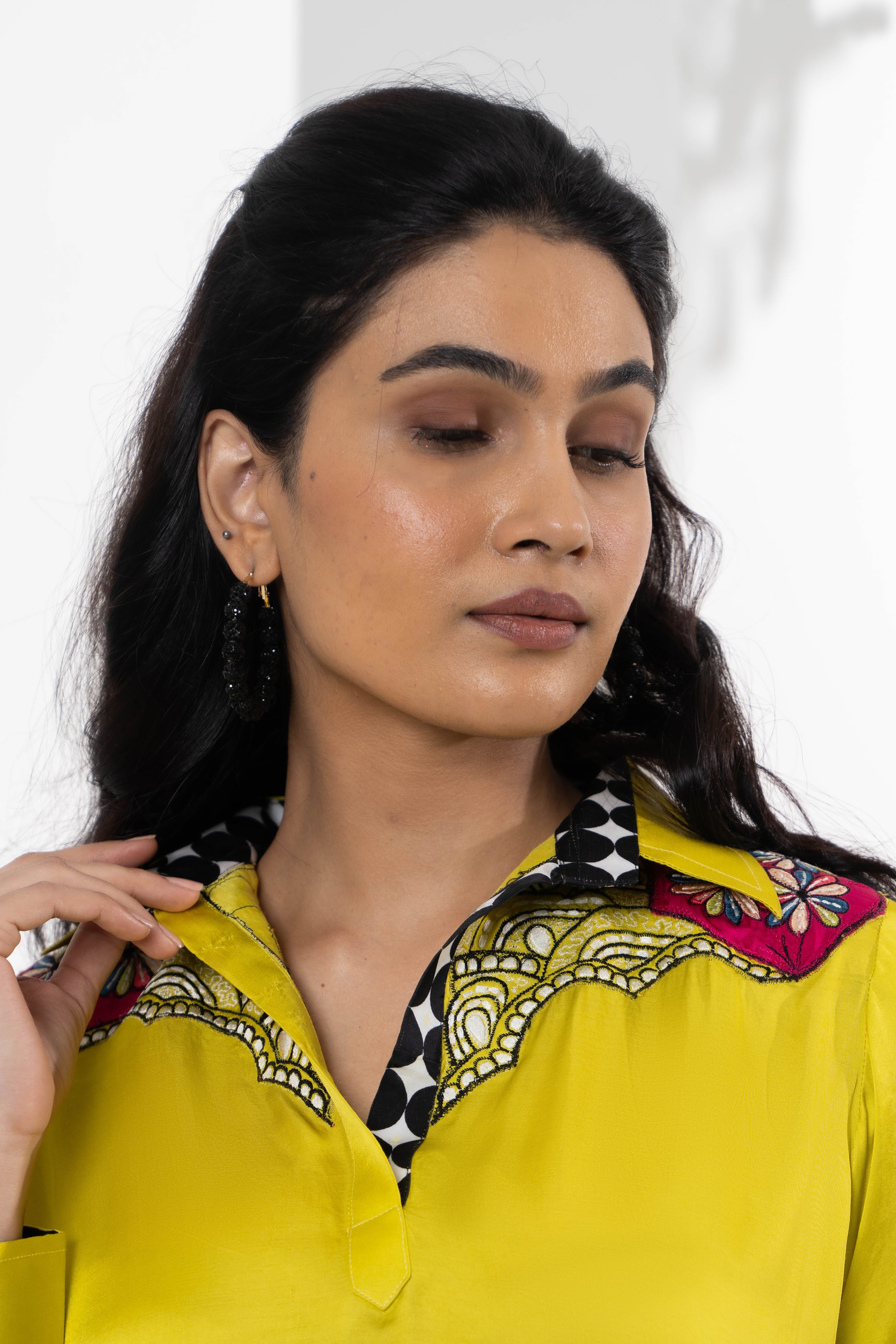 Luna Satin Embroidered Co-ord Set - Neetika Chopra