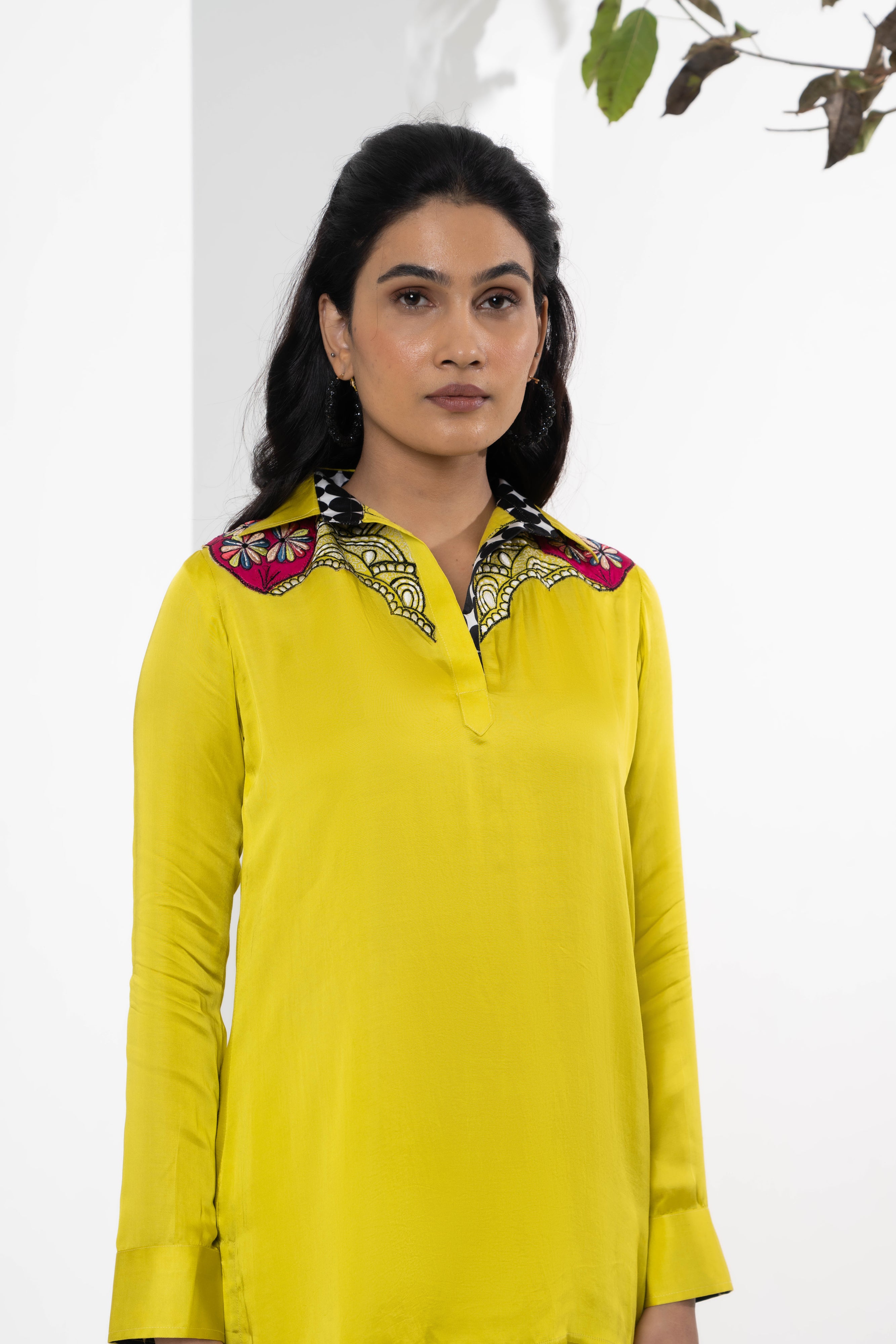 Luna Satin Embroidered Co-ord Set - Neetika Chopra