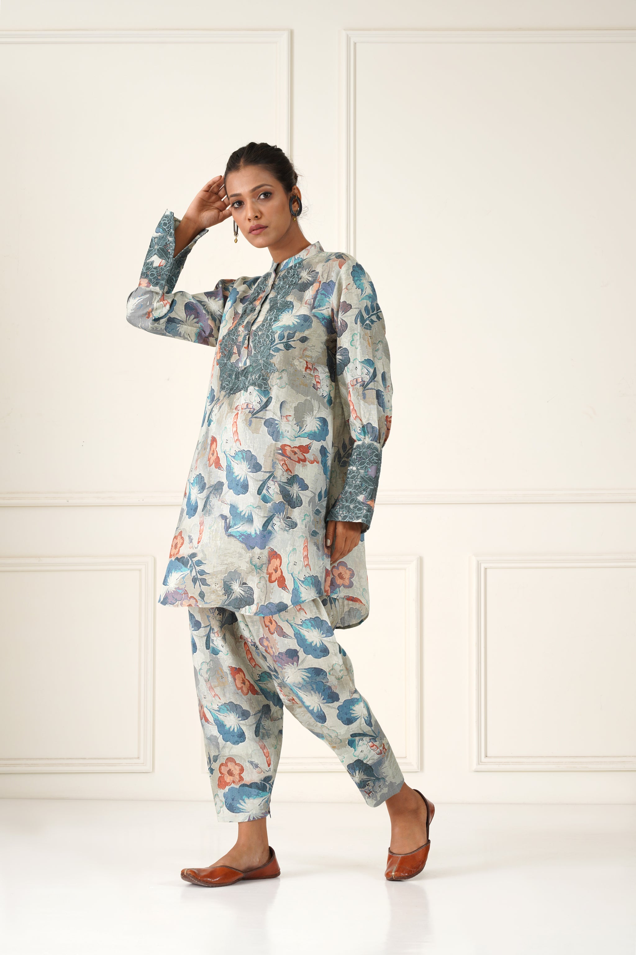 Man-naz Linen Co-ord Set - Neetika Chopra