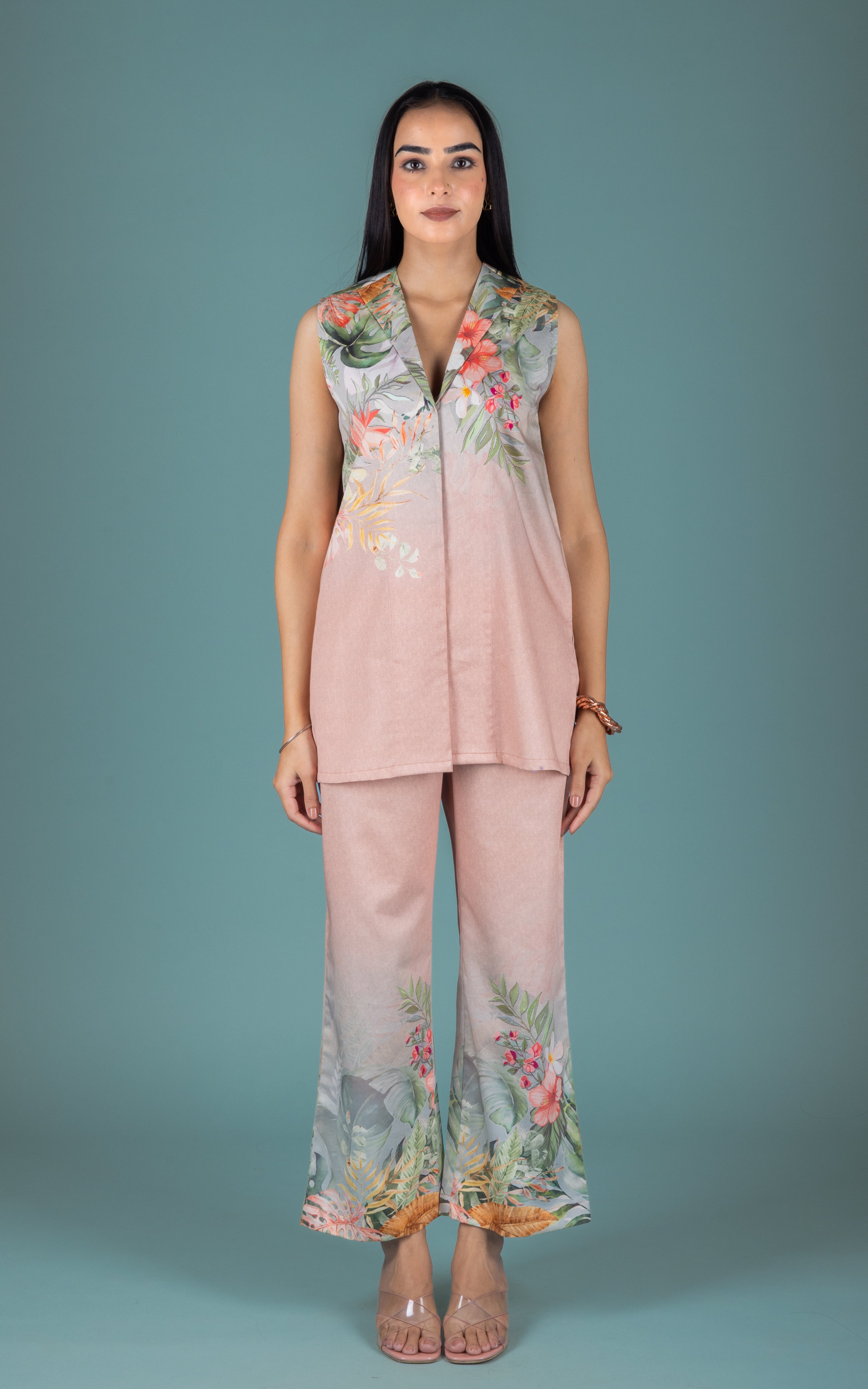 Naila Cotton Satin Co-ord Set - Neetika Chopra