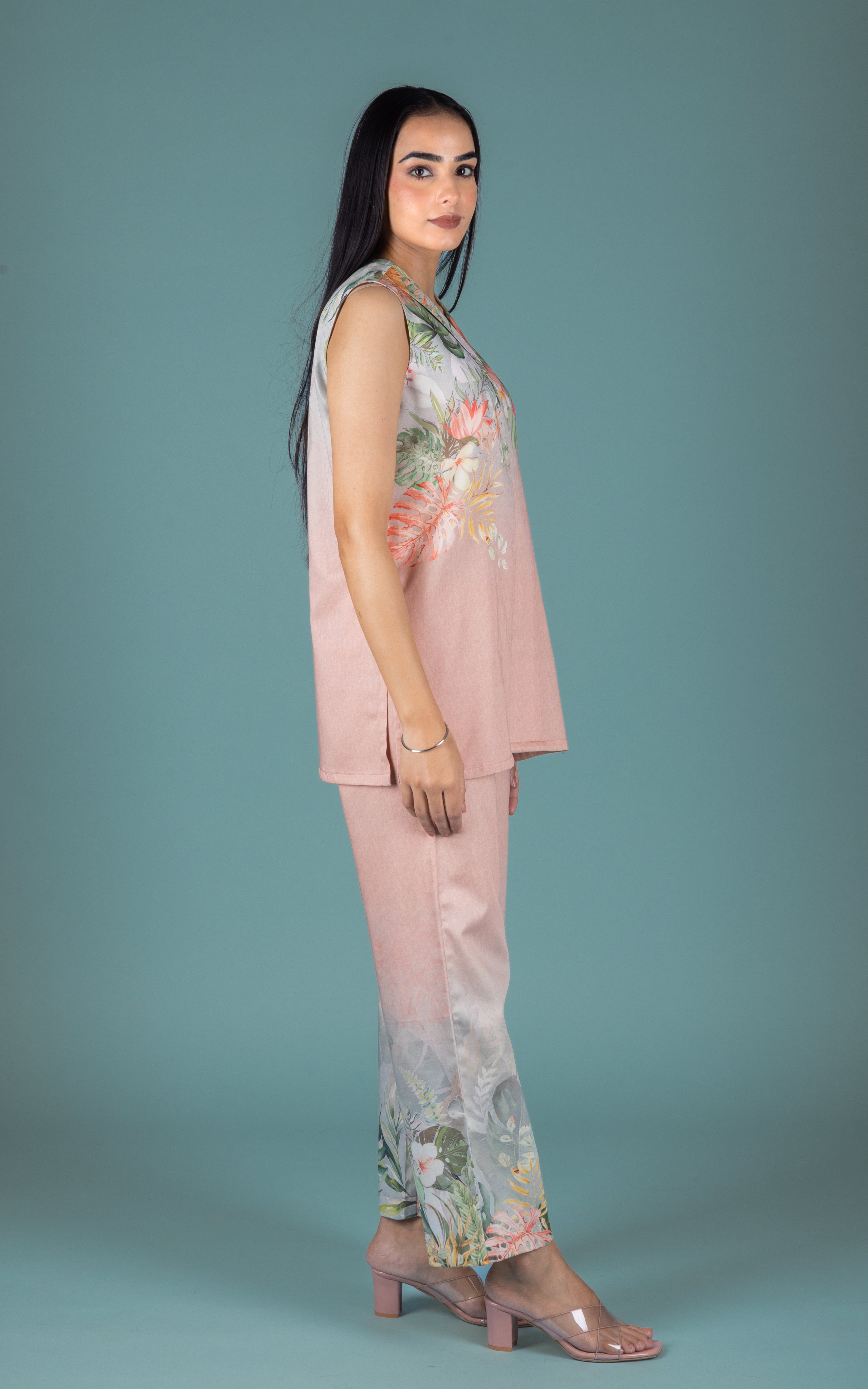 Naila Cotton Satin Co-ord Set - Neetika Chopra