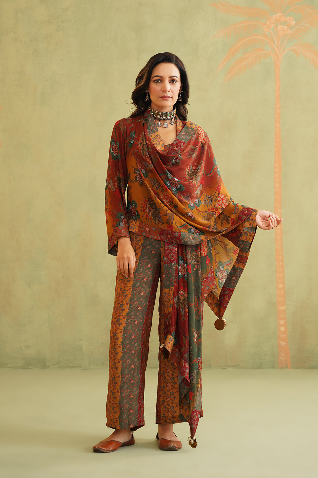 Nayara Printed Crepe Matching Set - Neetika Chopra