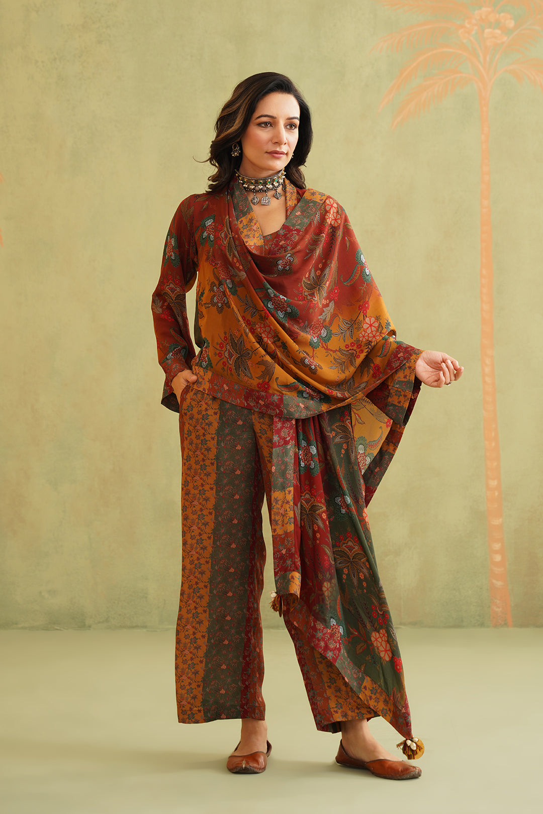 Nayara Printed Crepe Matching Set - Neetika Chopra