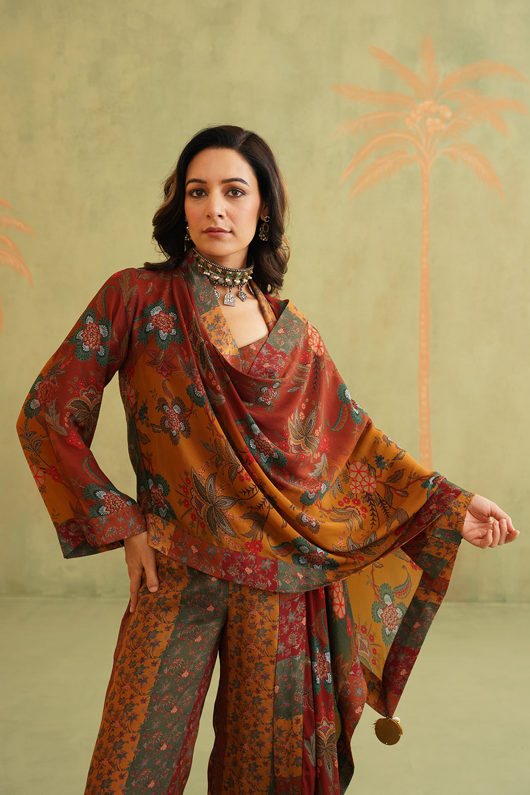 Nayara Printed Crepe Matching Set - Neetika Chopra