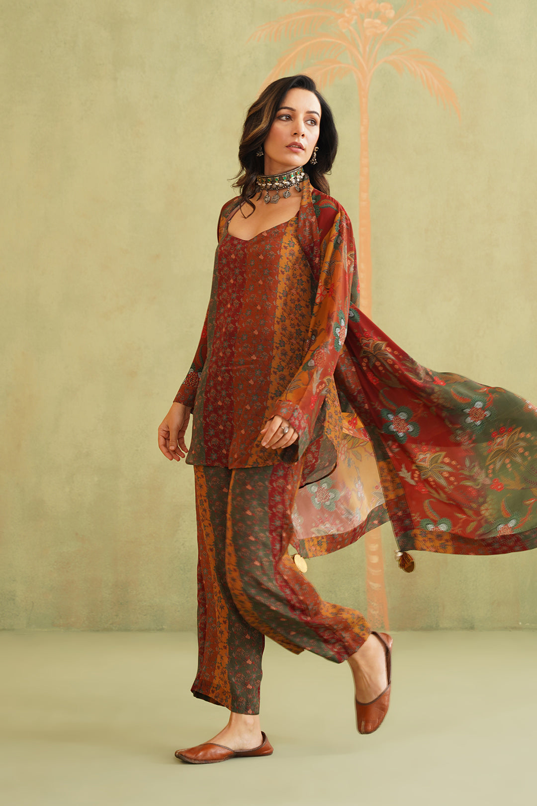 Nayara Printed Crepe Matching Set - Neetika Chopra