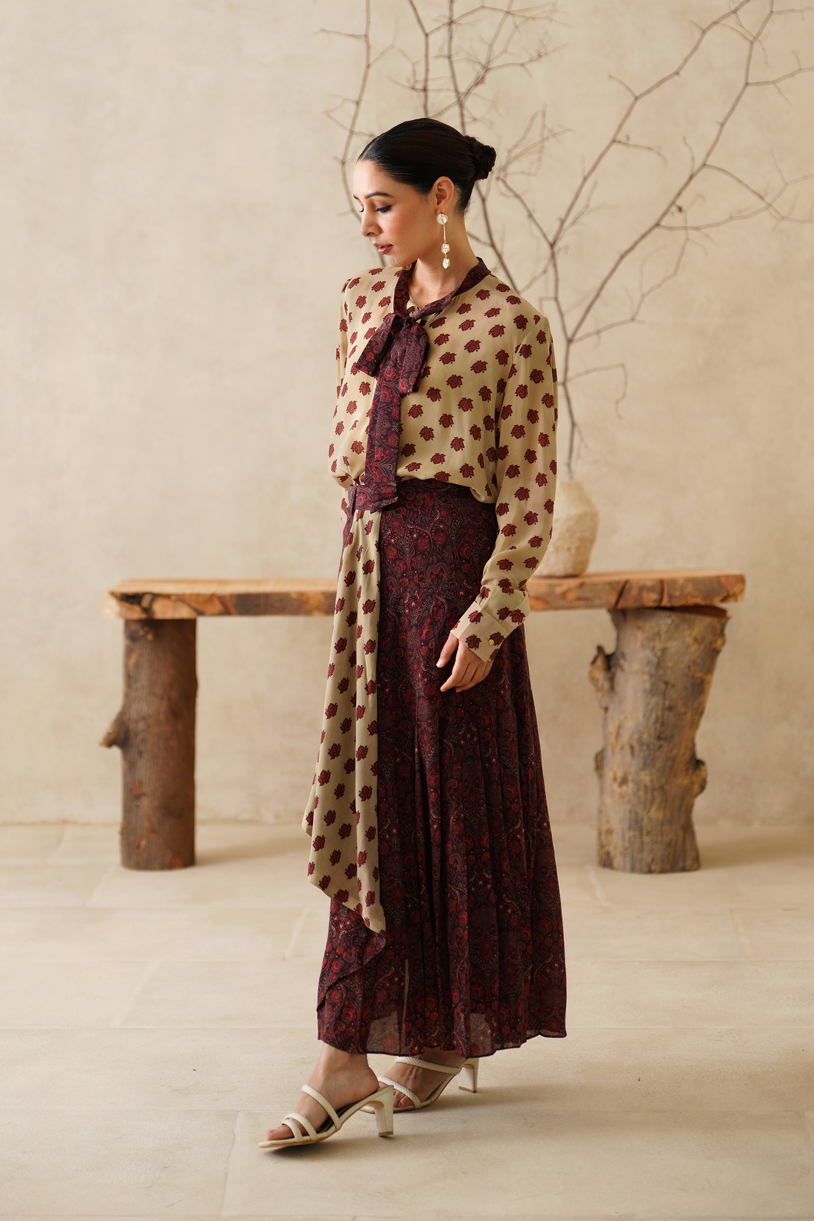 Nazneen Crepe Printed Matching Set - Neetika Chopra