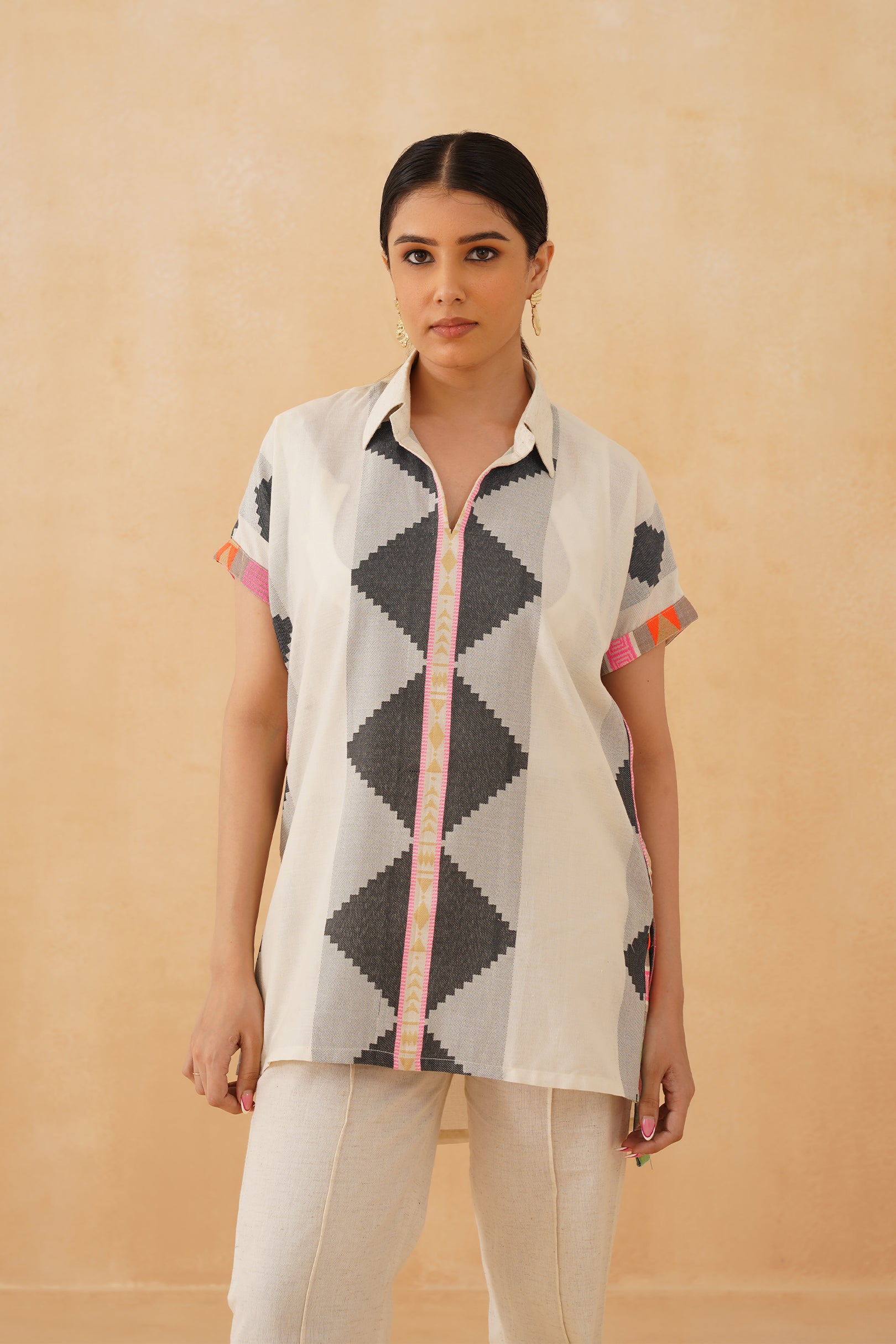 Neon Brick Cotton Matching Set - Neetika Chopra