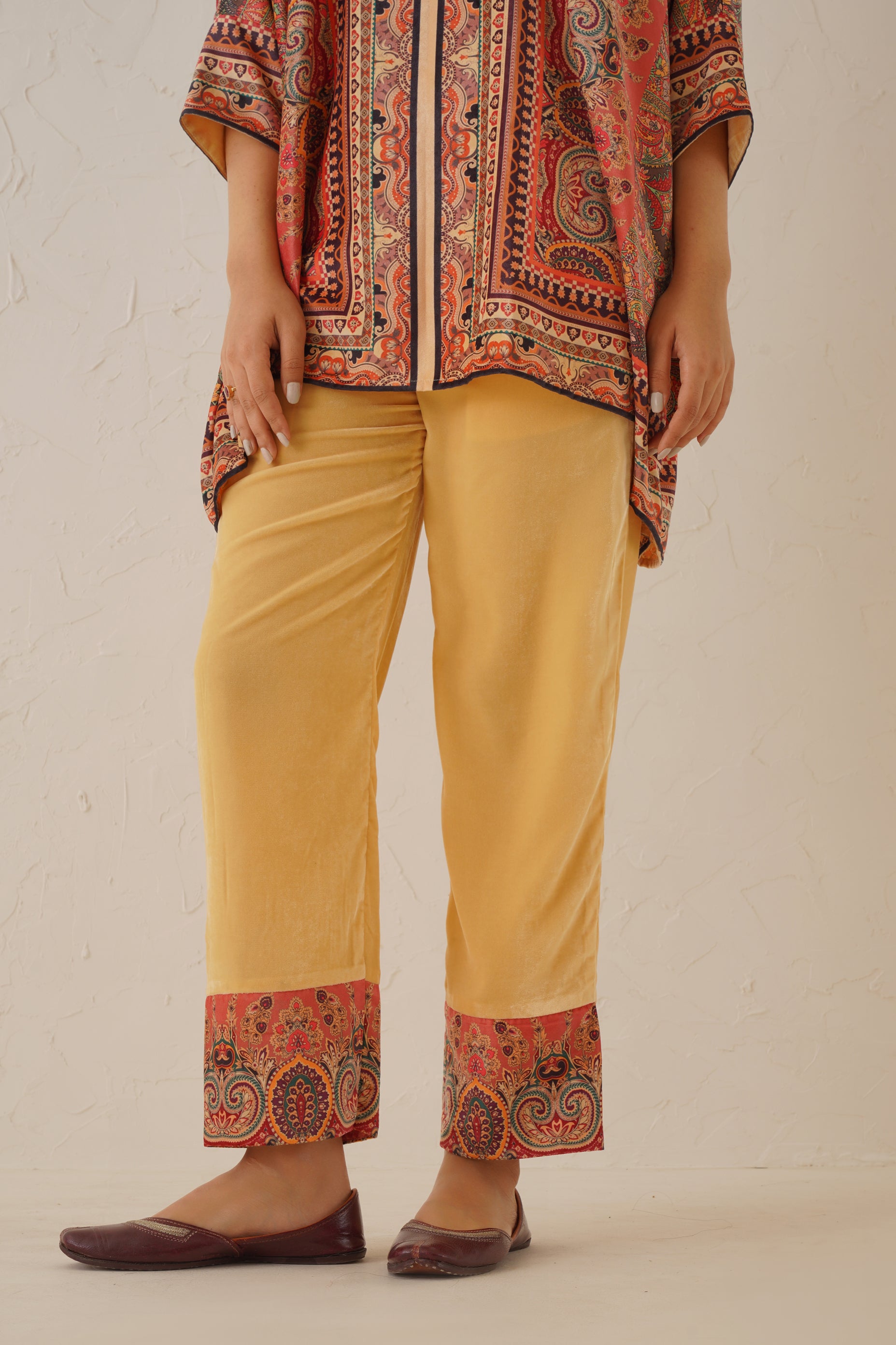 Paisley Printed Velvet Matching Set