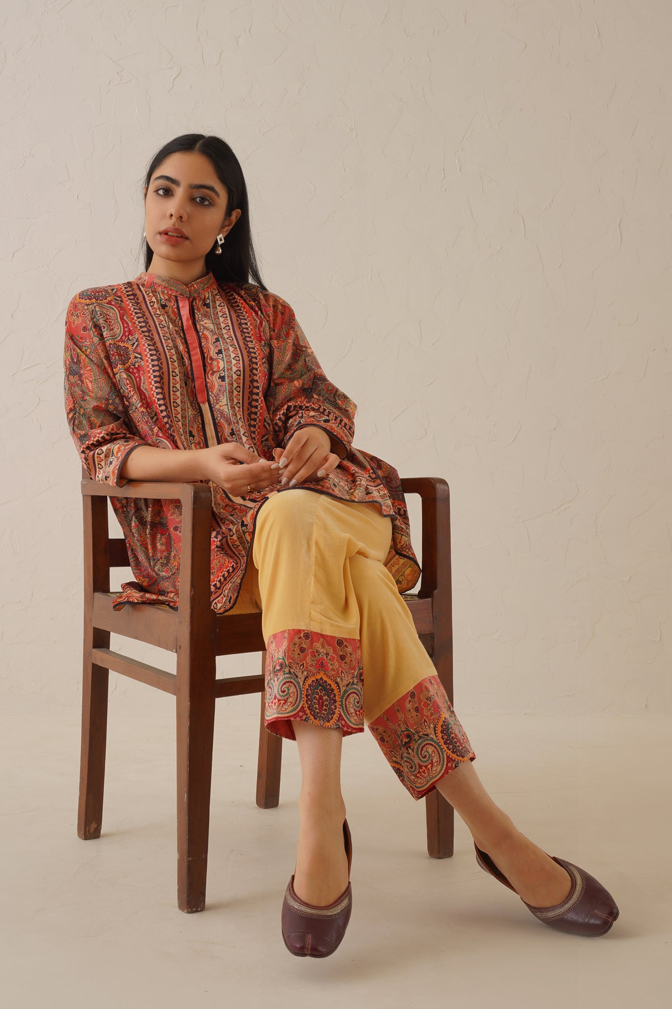 Paisley Printed Velvet Matching Set