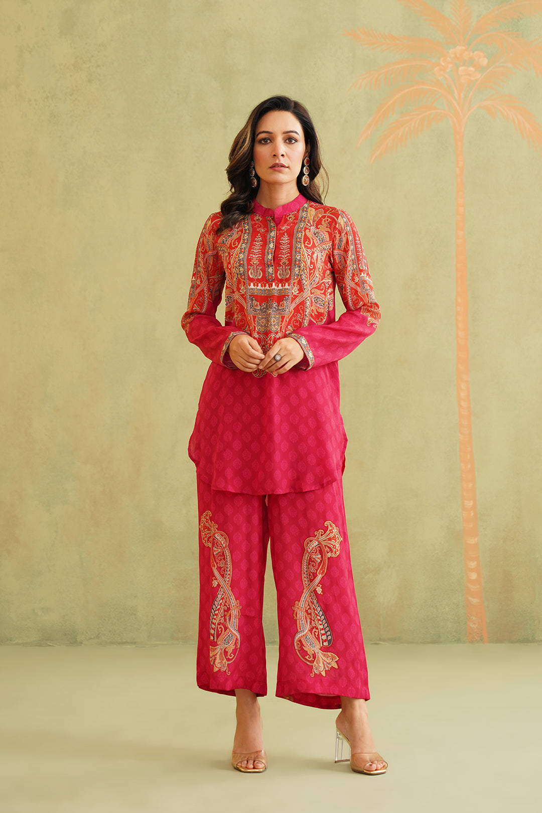 RANG CREPE HAND EMBROIDERED CREPE MATHCING SET - Neetika Chopra