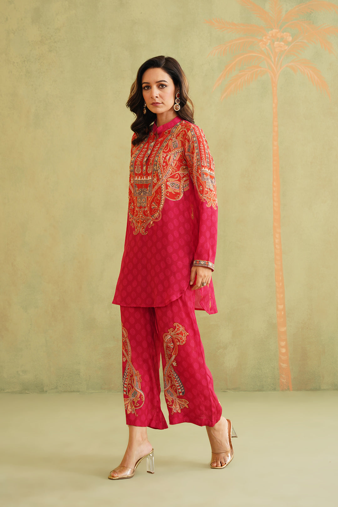 RANG CREPE HAND EMBROIDERED CREPE MATHCING SET - Neetika Chopra