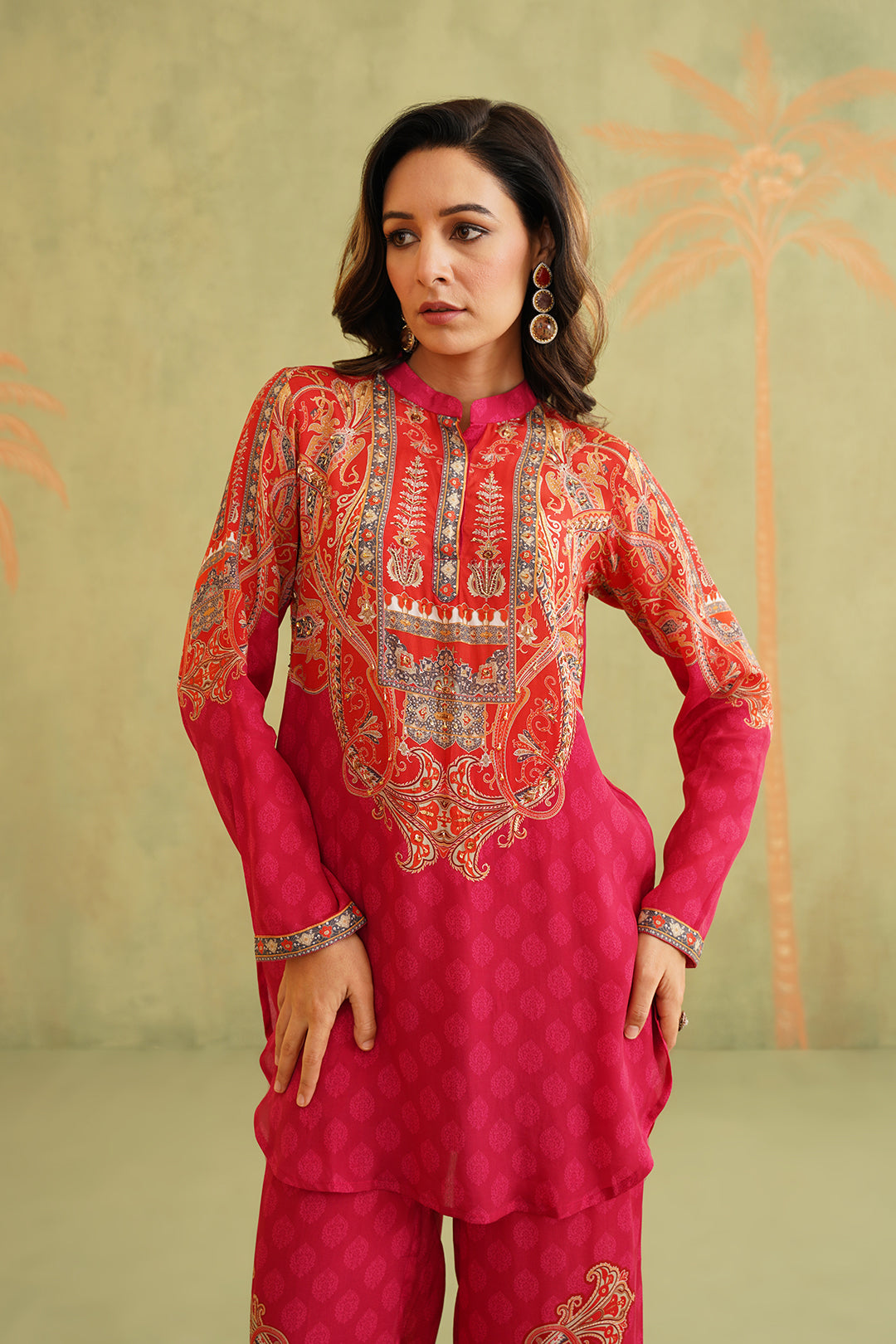 RANG CREPE HAND EMBROIDERED CREPE MATHCING SET - Neetika Chopra