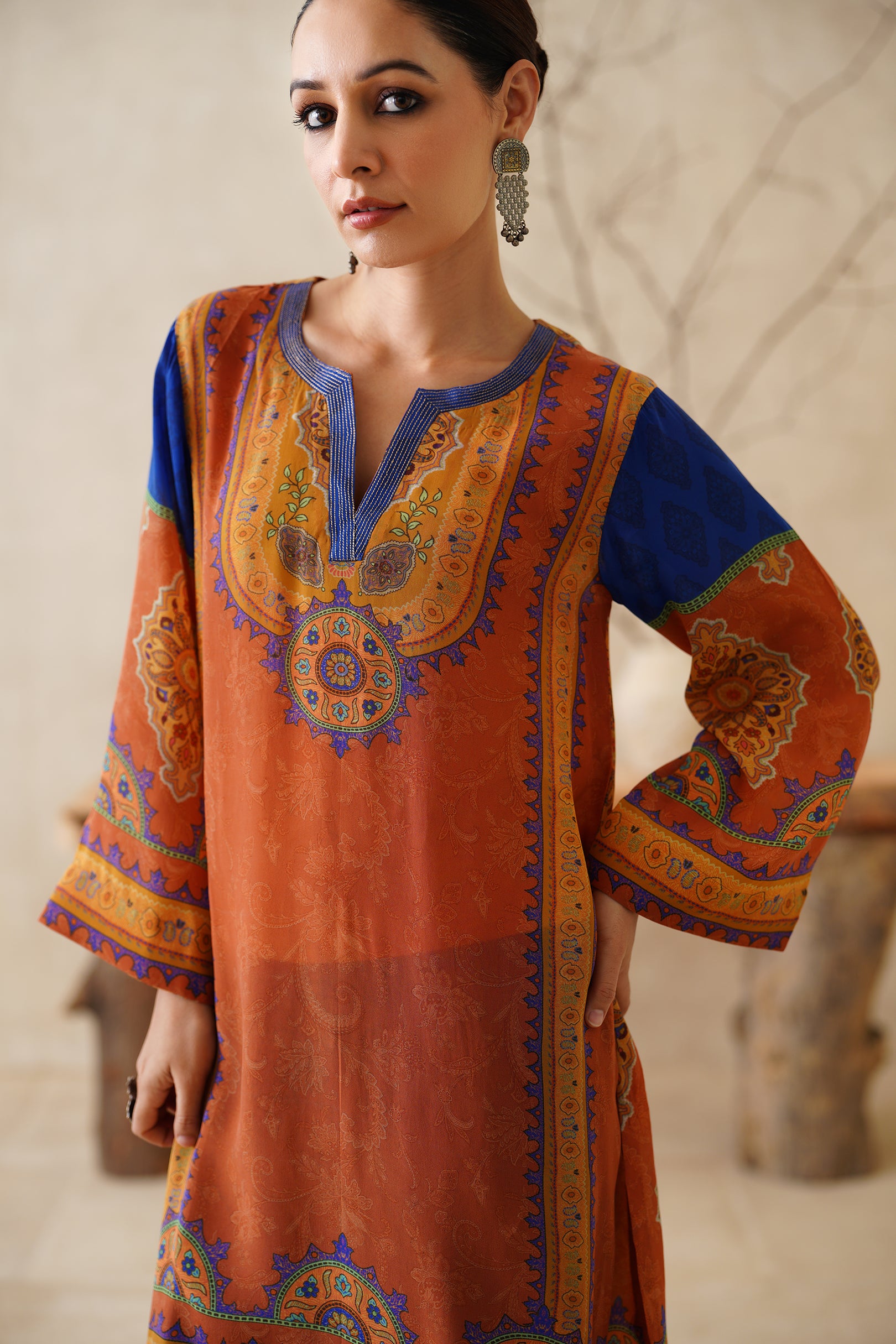 Saanjh Crepe Printed Matching Set - Neetika Chopra