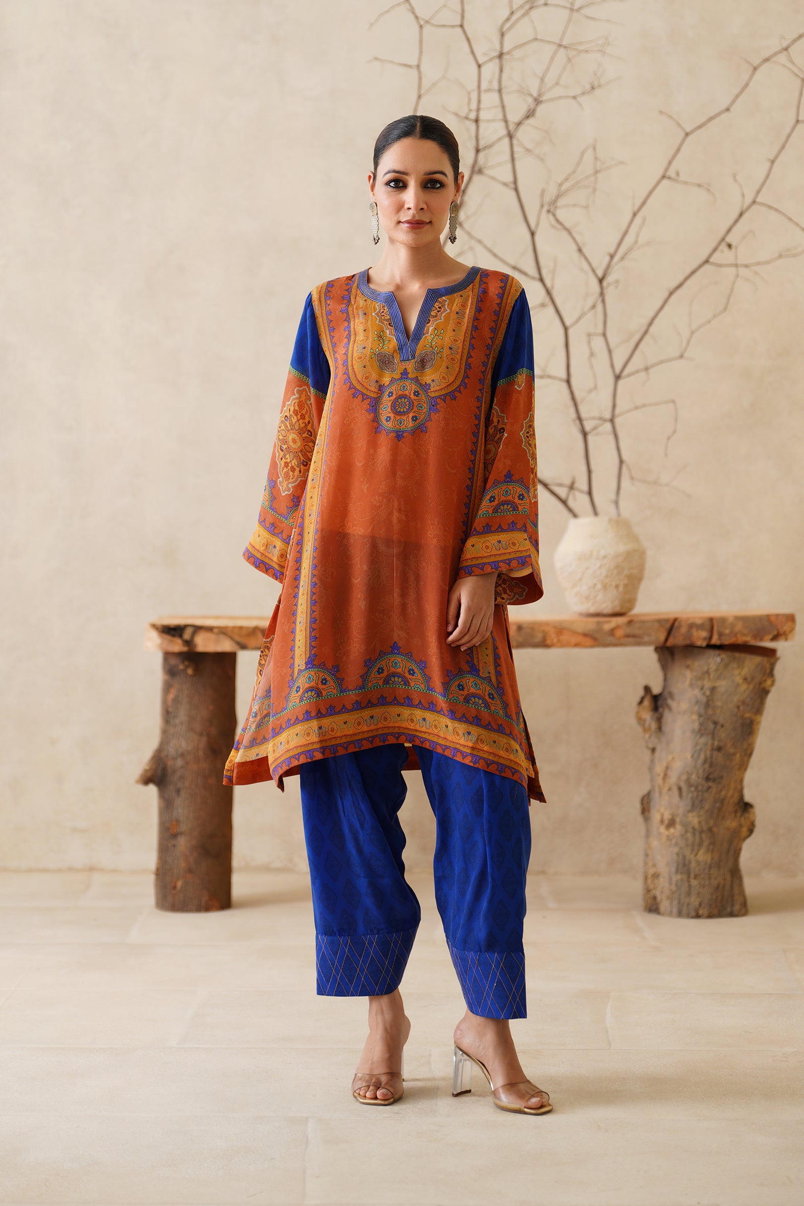 Saanjh Crepe Printed Matching Set - Neetika Chopra