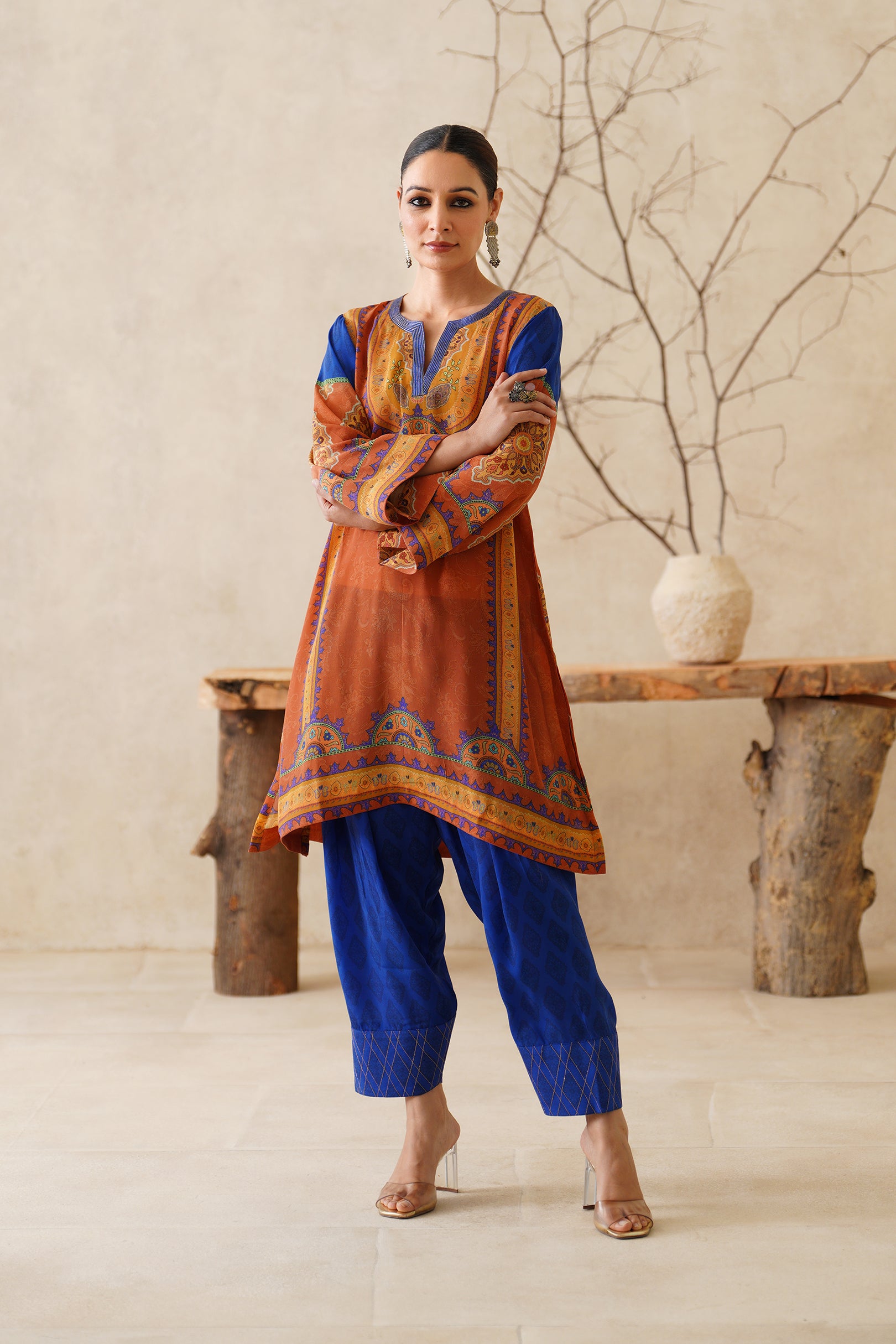 Saanjh Crepe Printed Matching Set - Neetika Chopra
