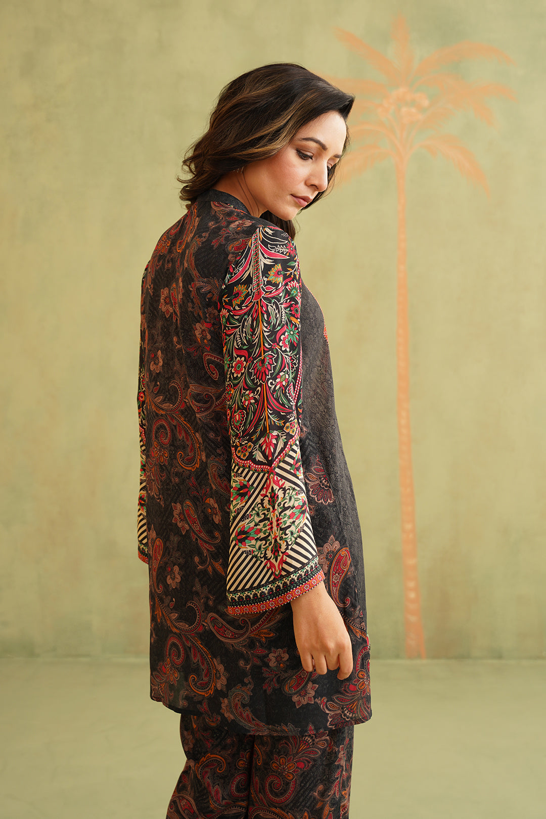 Samina Printed Crepe Matching Set - Neetika Chopra