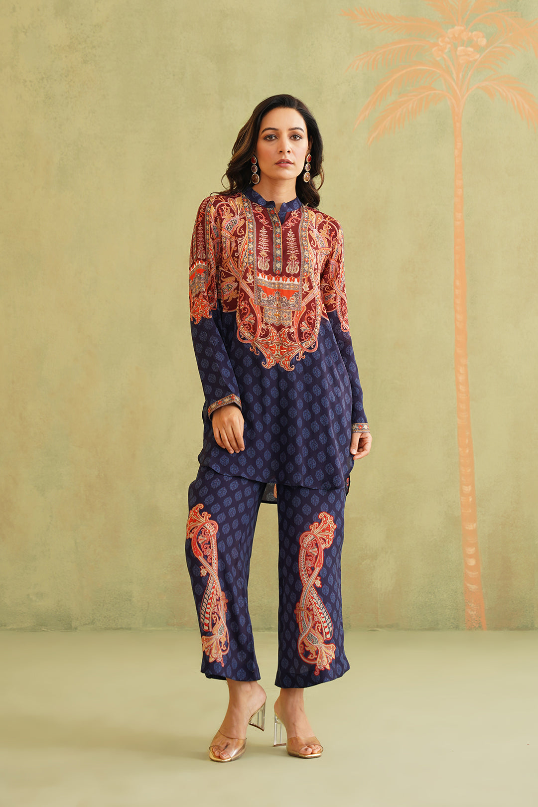 SANA HAND EMBROIDERED CREPE MATCHING SET - Neetika Chopra