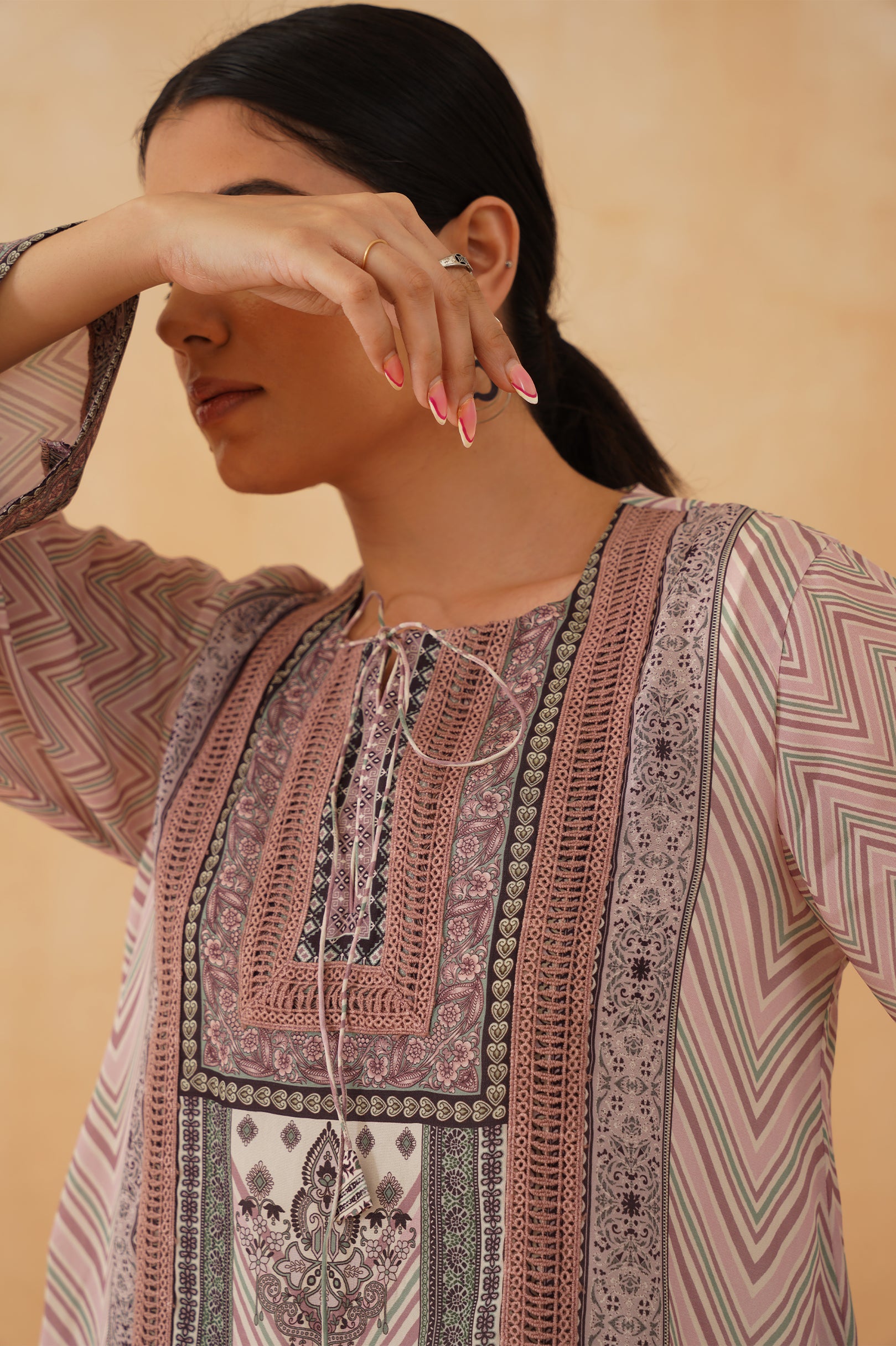 Sarva Printed Crepe Matching Set - Neetika Chopra
