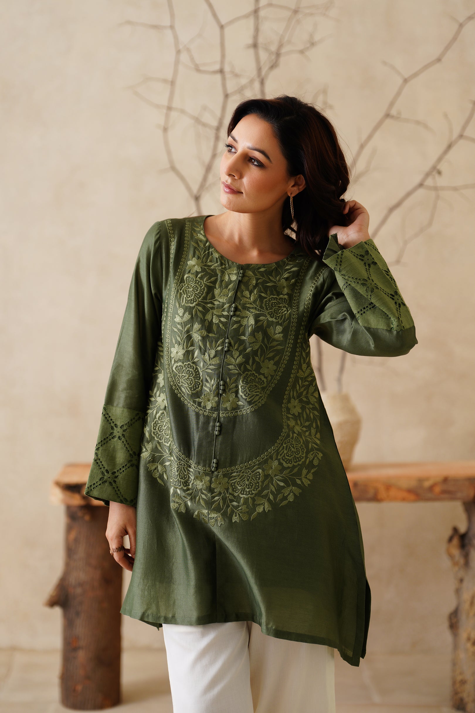 Sehar Pure Chanderi Embroidered Matching Set - Neetika Chopra