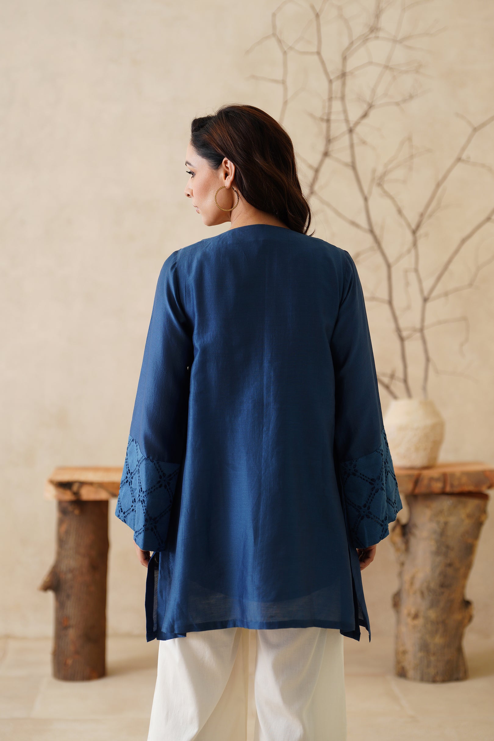 Zaroon Pure Chanderi Embroidered Matching Set - Neetika Chopra