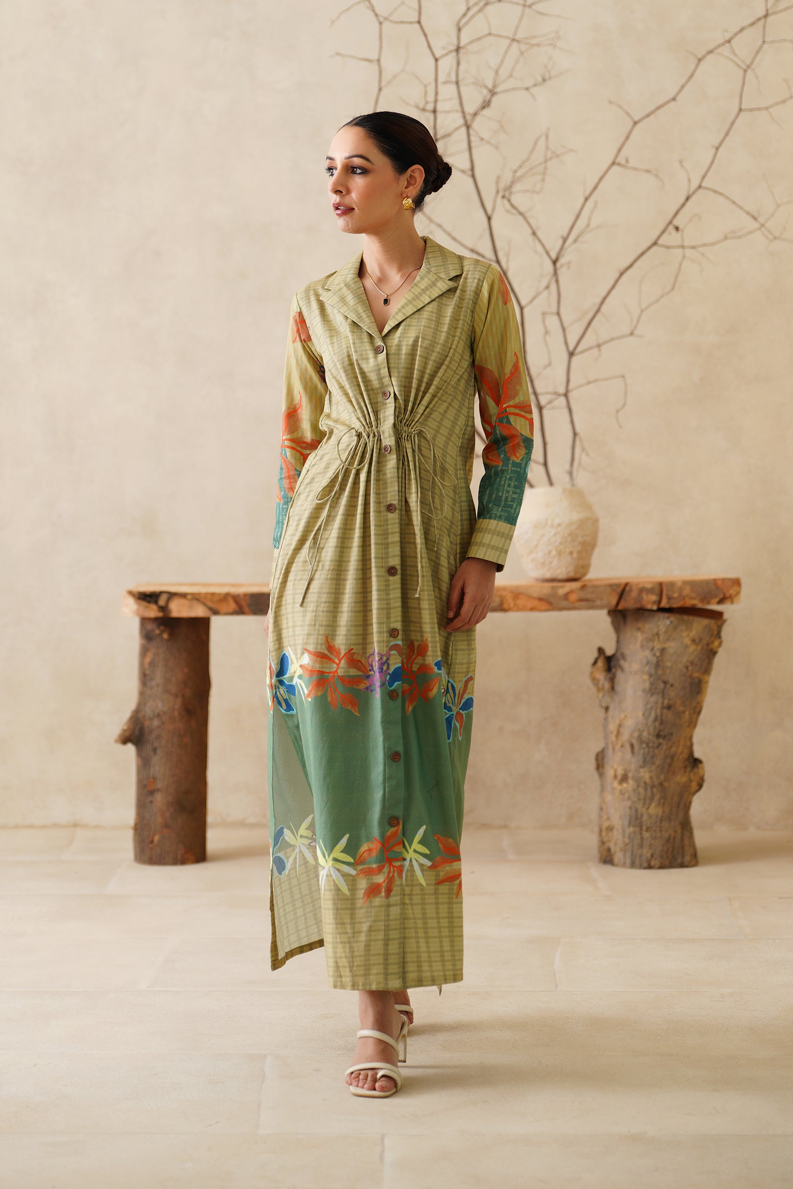 Parizad Cotton Flex Printed Dress - Neetika Chopra