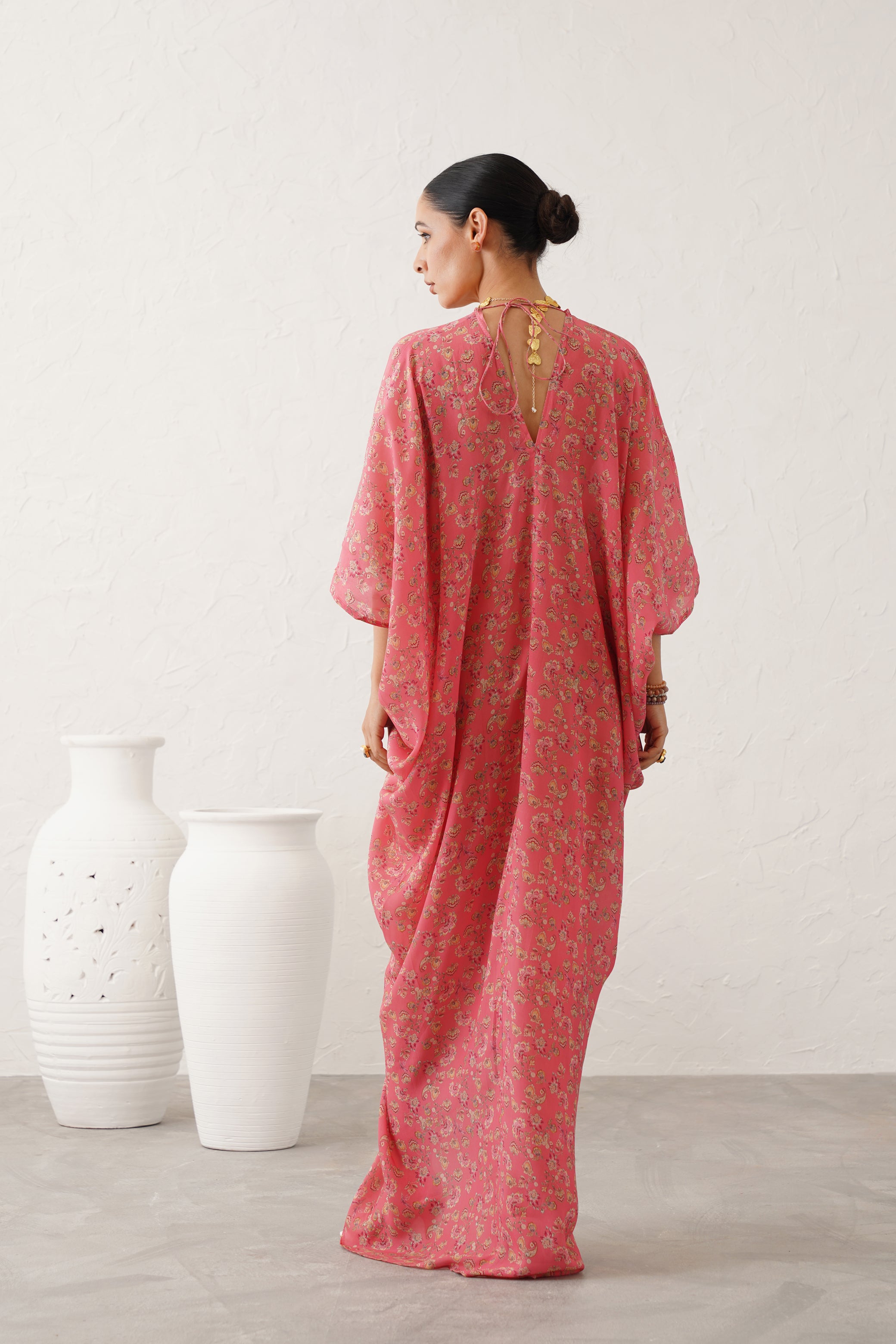 Pink Love Printed Crepe Dress - Neetika Chopra