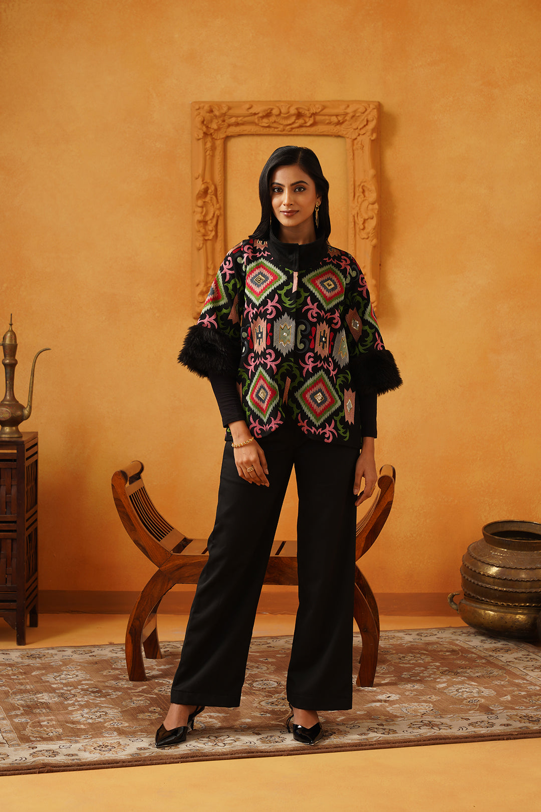 Arzoo Tweed Embroidered Jacket Set - Neetika Chopra
