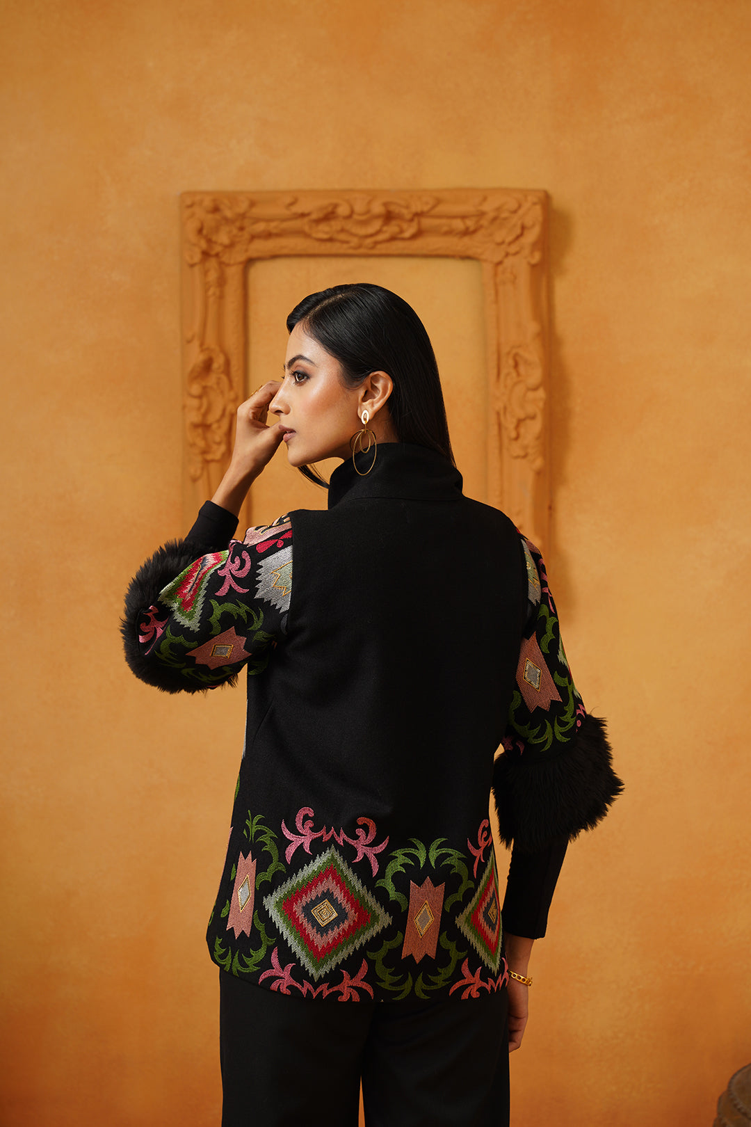 Arzoo Tweed Embroidered Jacket Set - Neetika Chopra