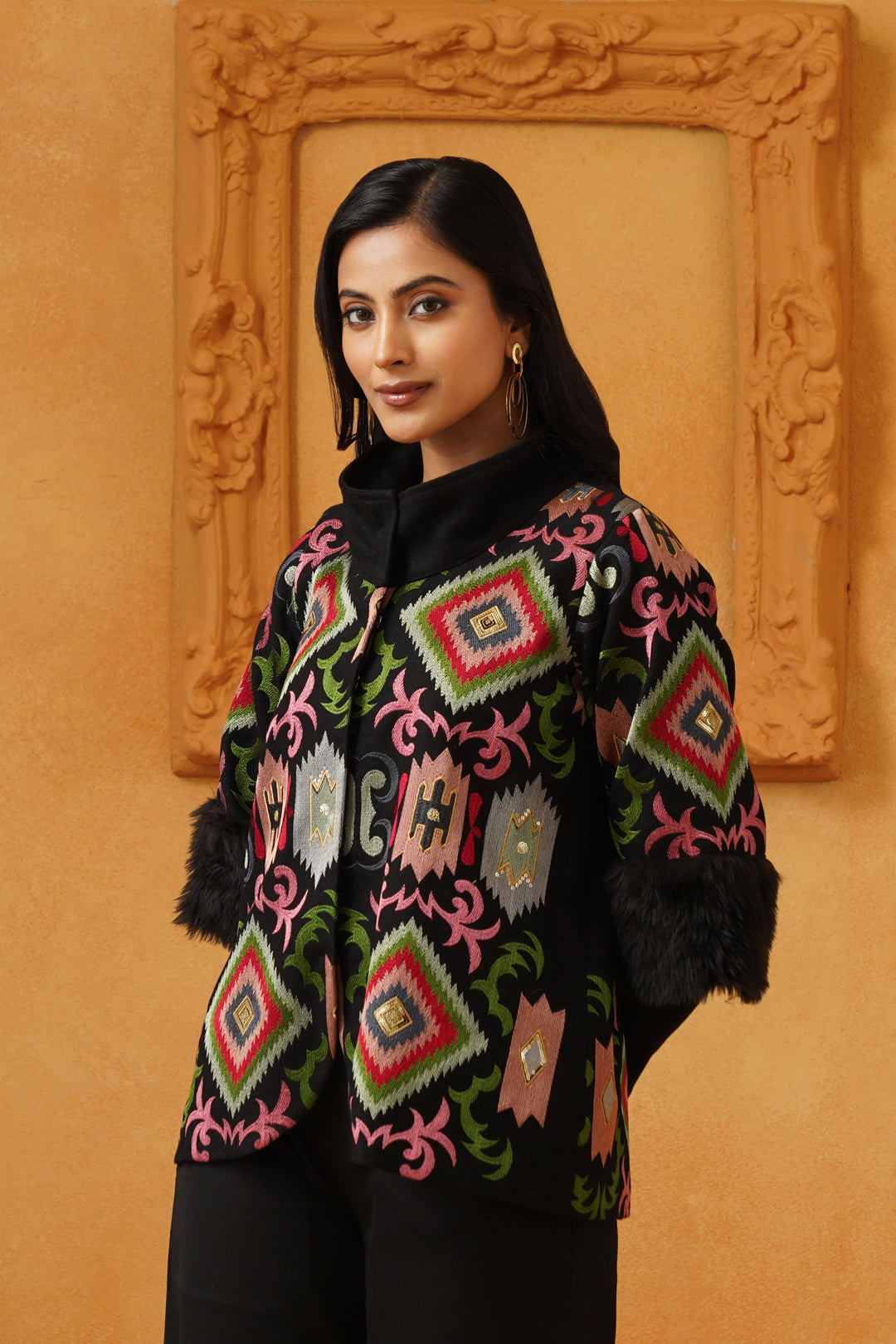 ARZOO TWEED EMBROIDERED ONLY JACKET - Neetika Chopra