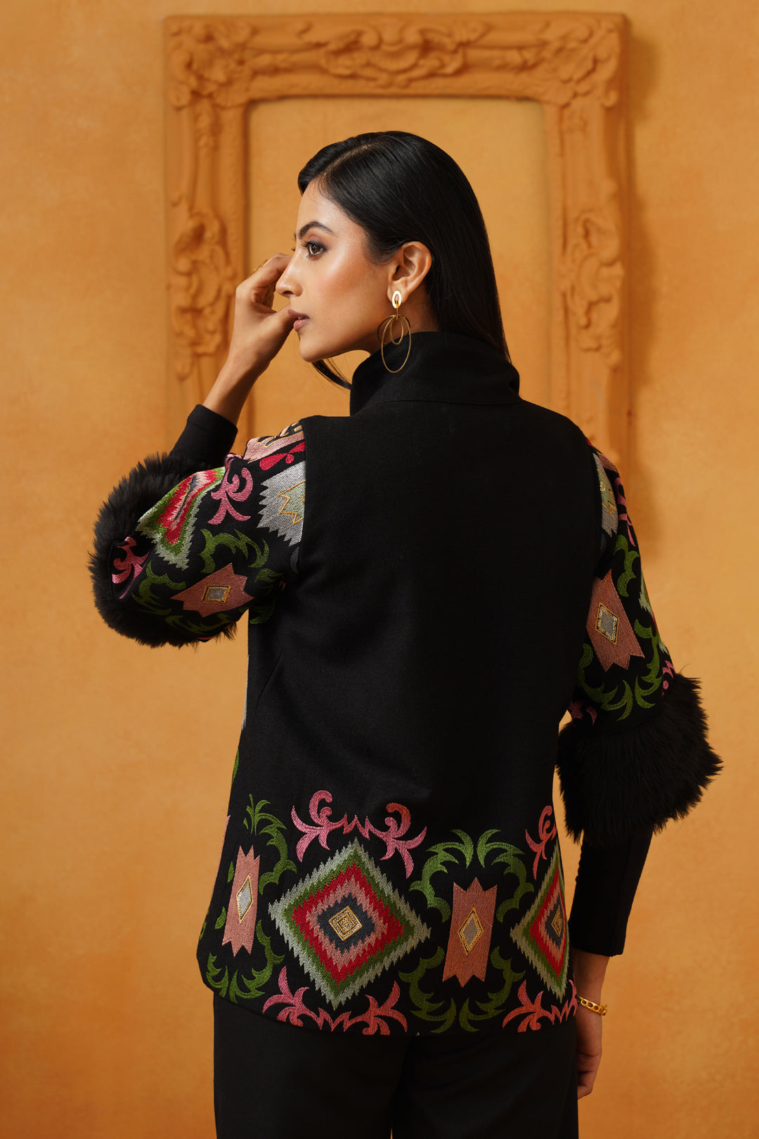 ARZOO TWEED EMBROIDERED ONLY JACKET - Neetika Chopra