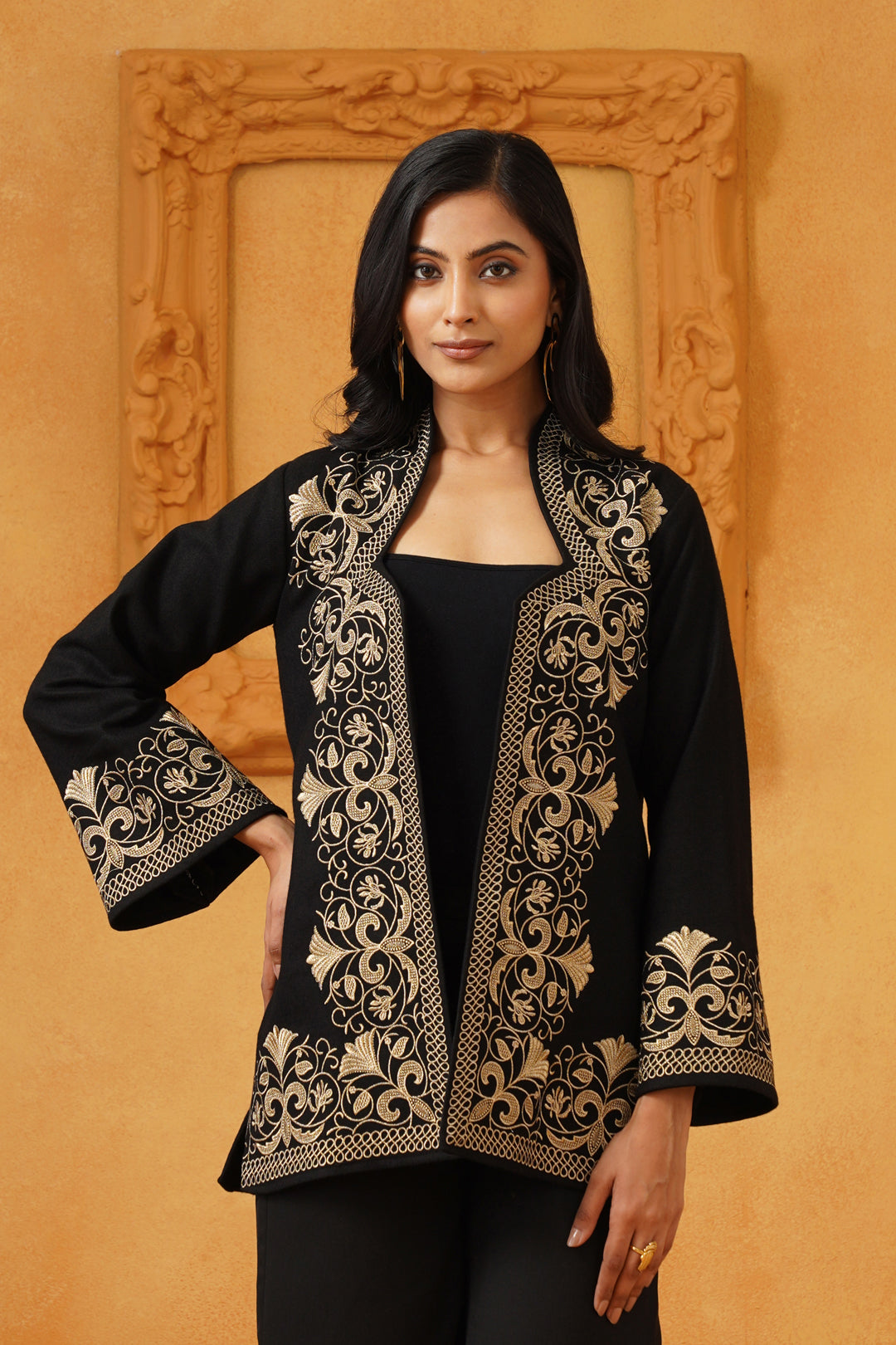 Madhika Tweed Embroidered Only Jacket - Neetika Chopra