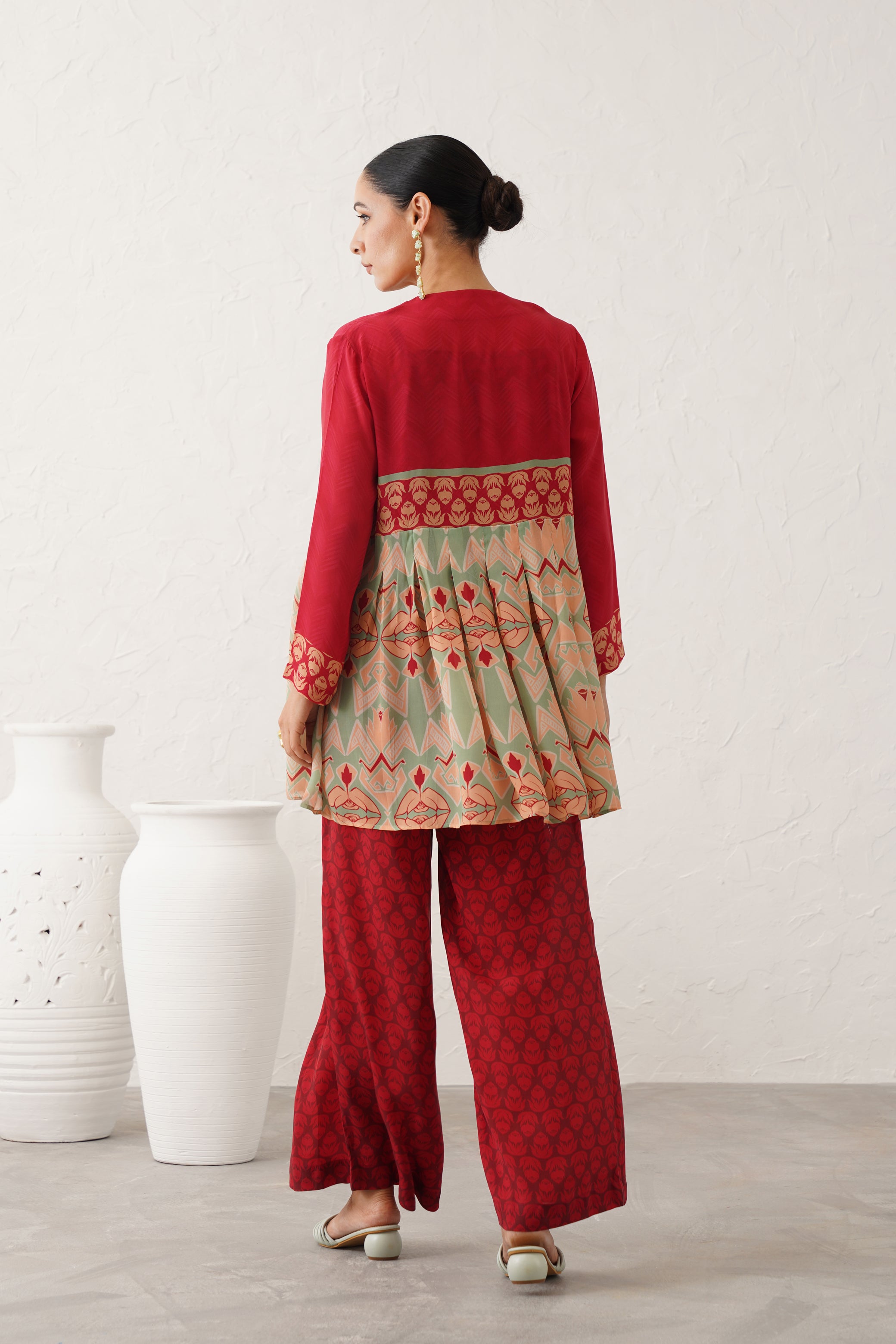 Fariza Printed Crepe Matching Set - Neetika Chopra