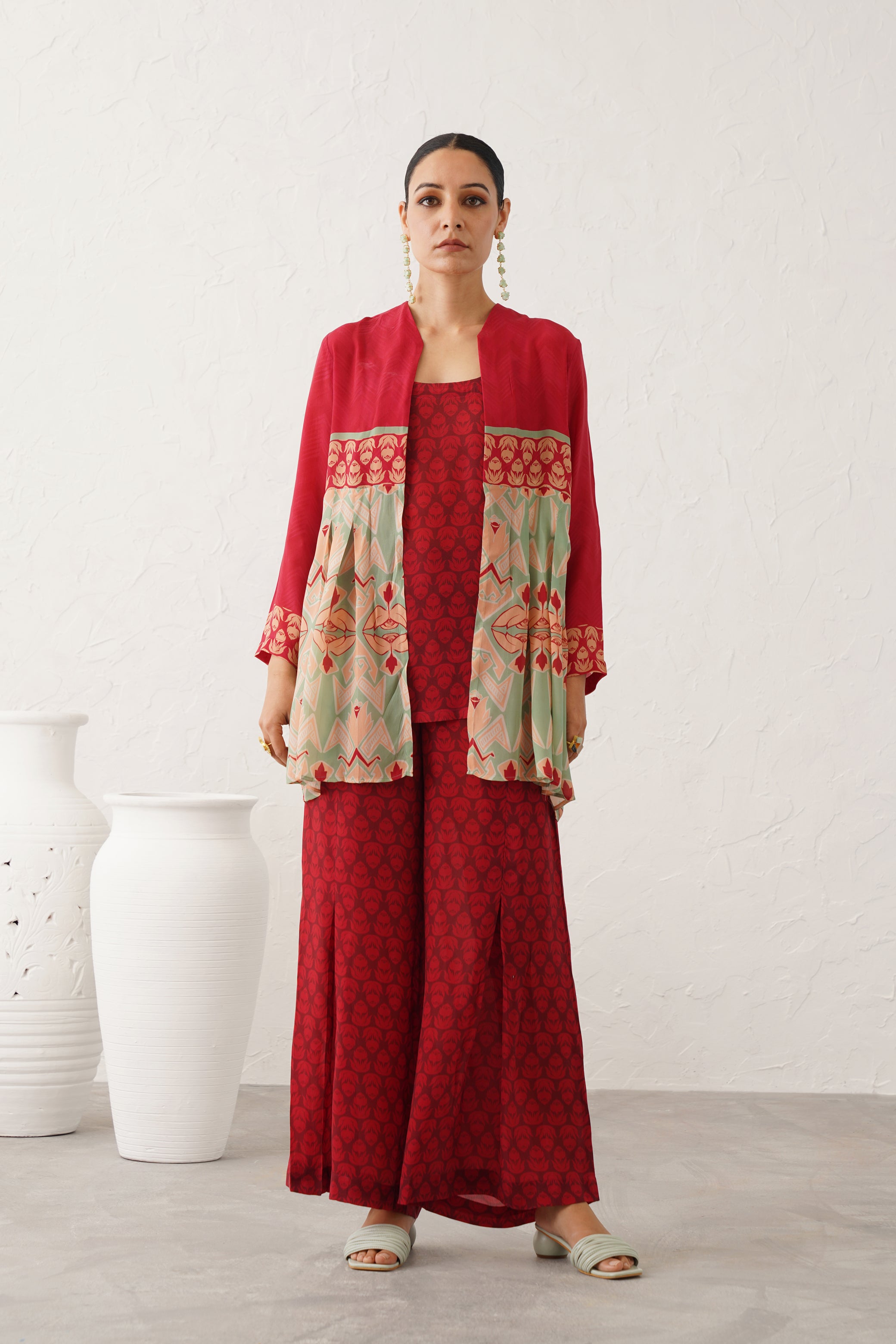 Fariza Printed Crepe Matching Set - Neetika Chopra