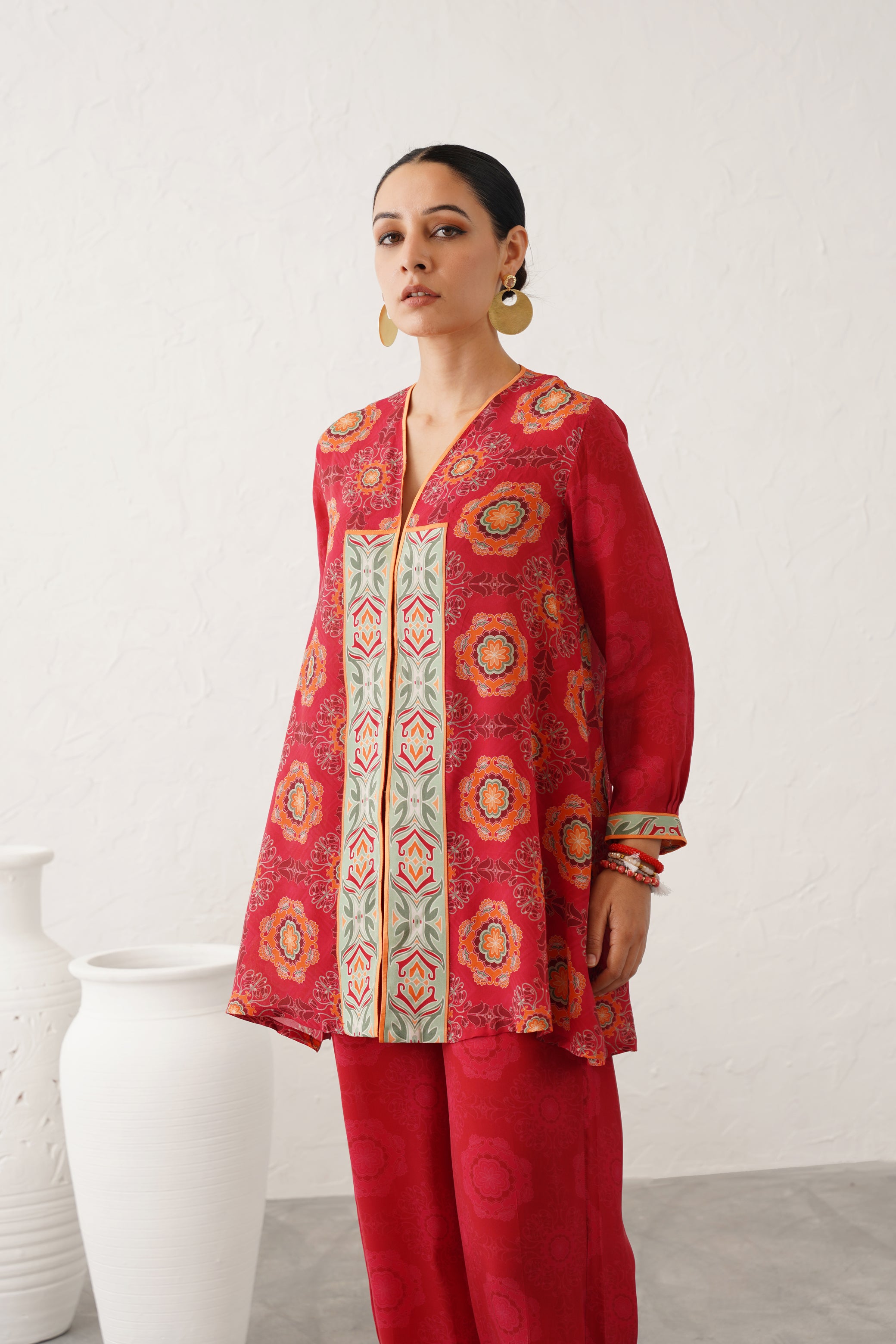 Ziva Printed Crepe Matching Set - Neetika Chopra
