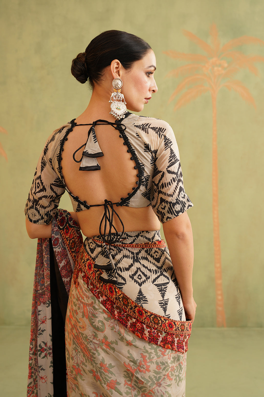 Aalia Pre-Draped Crepe Stitched Saree - Neetika Chopra