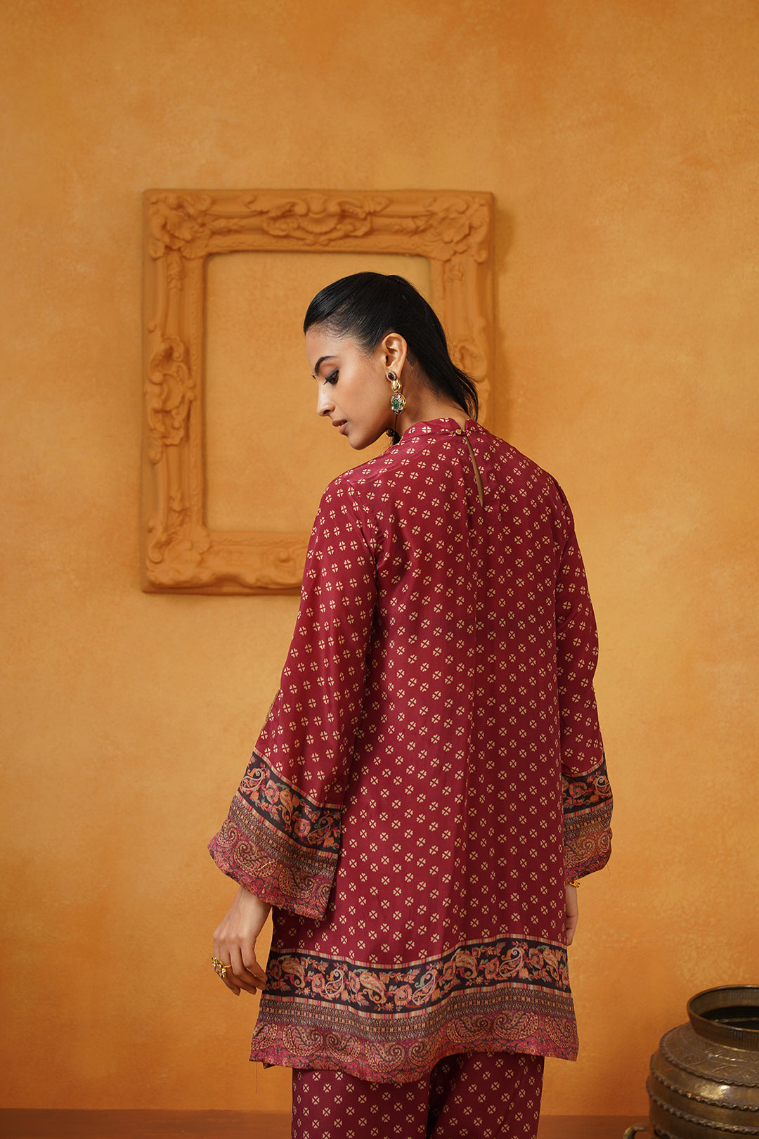 Arshia Hand Embroidered Crepe Matching Set - Neetika Chopra
