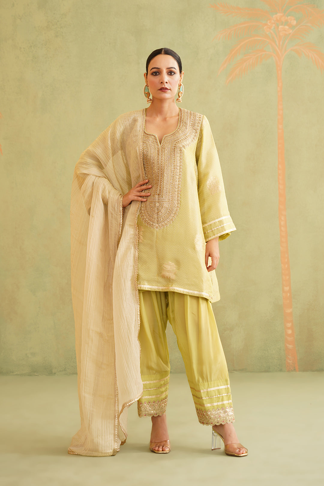 Dilshad Brocade Embroidered Suit Set - Neetika Chopra