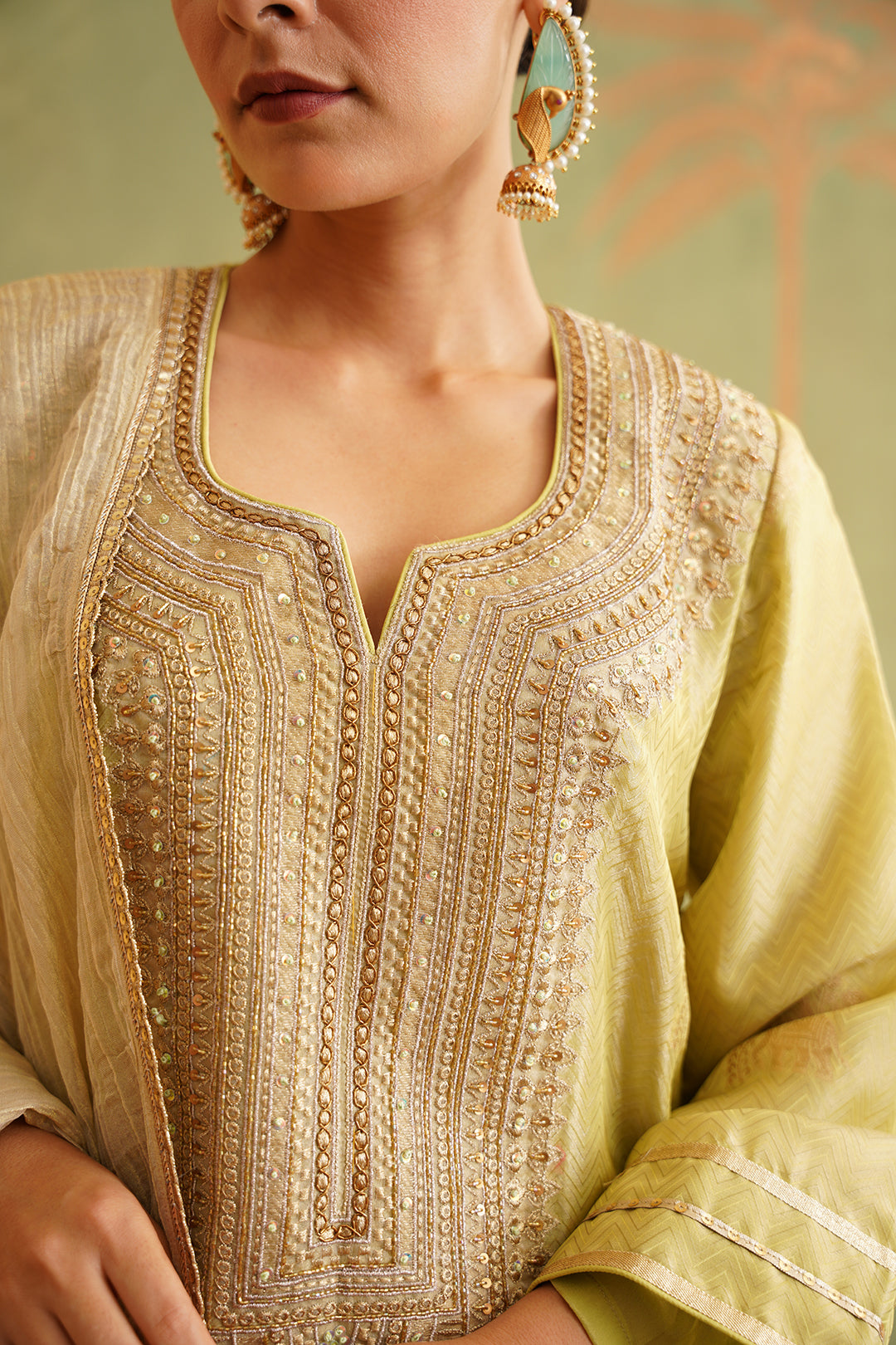 Dilshad Brocade Embroidered Suit Set - Neetika Chopra