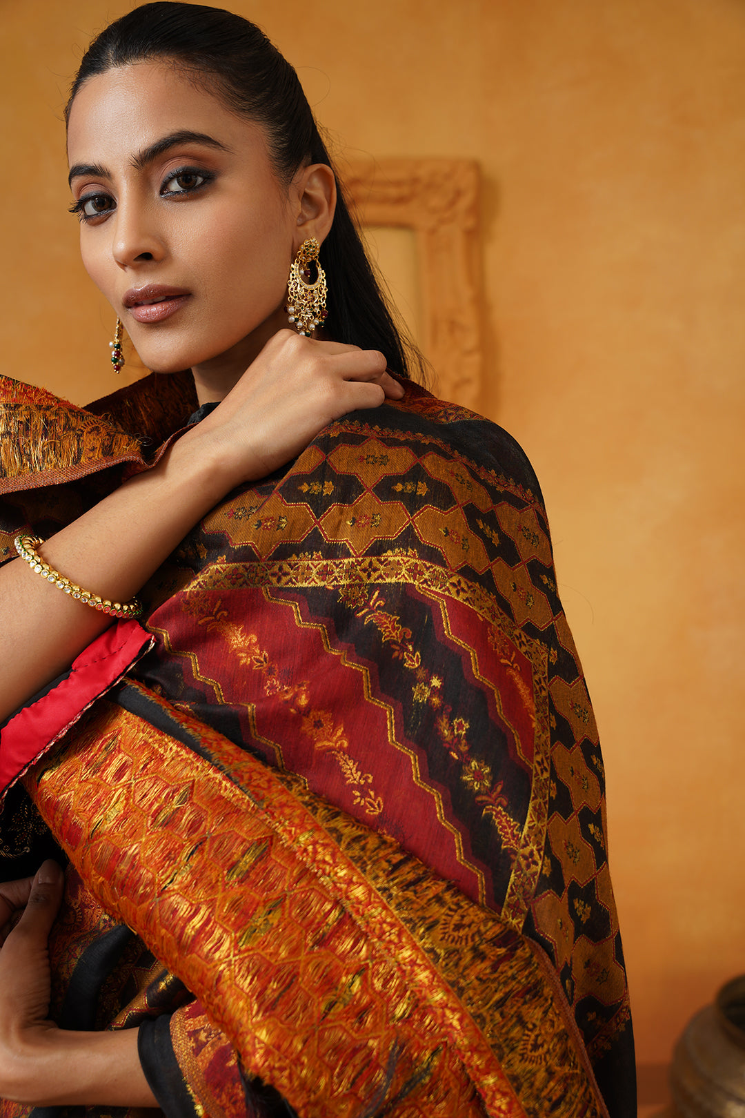 Farideh Velvet Hand Embroidered Suit Set - Neetika Chopra