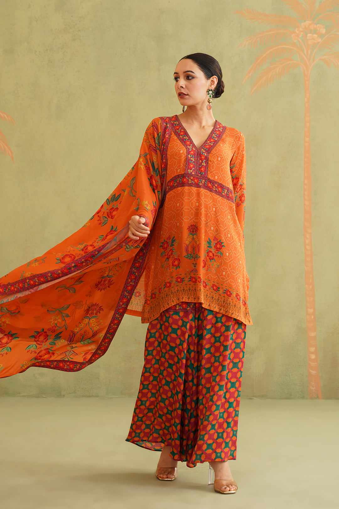 HASEEN CREPE SHARARA SET WITH DUPATTA - Neetika Chopra