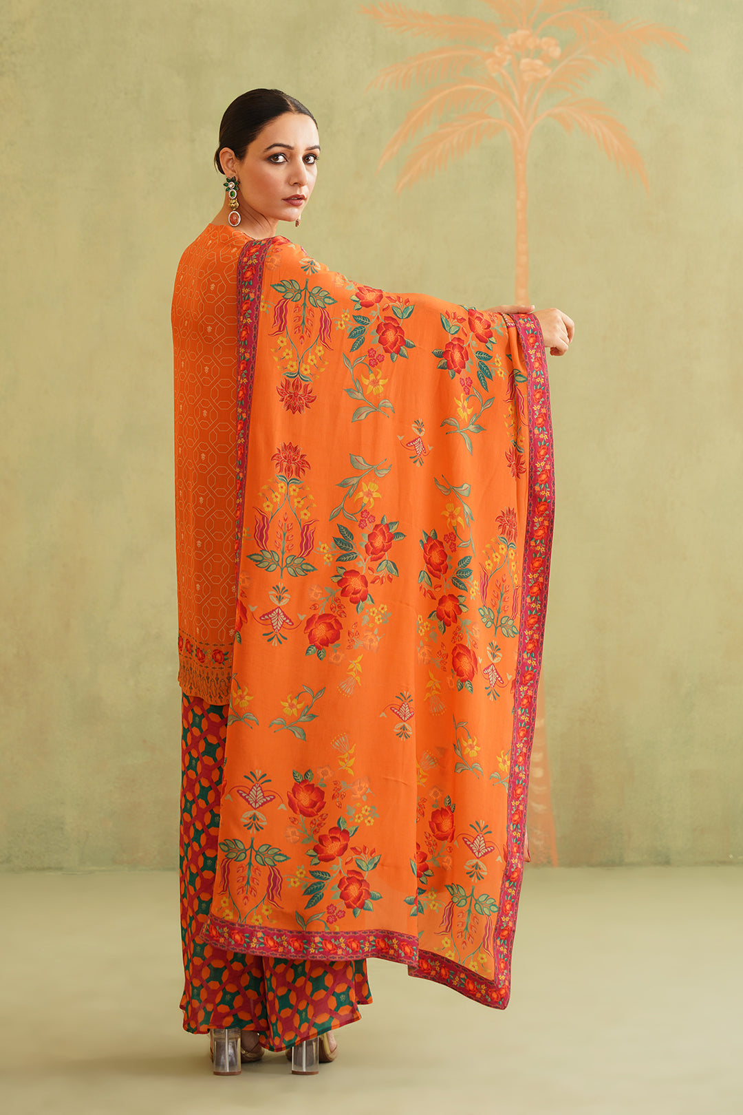 HASEEN CREPE SHARARA SET WITH DUPATTA - Neetika Chopra