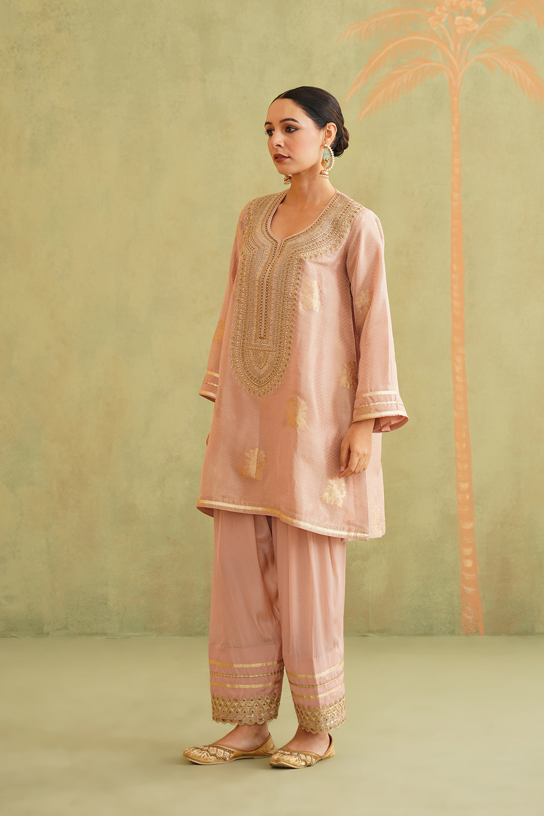 Zari Embroidered Suit Set - Neetika Chopra