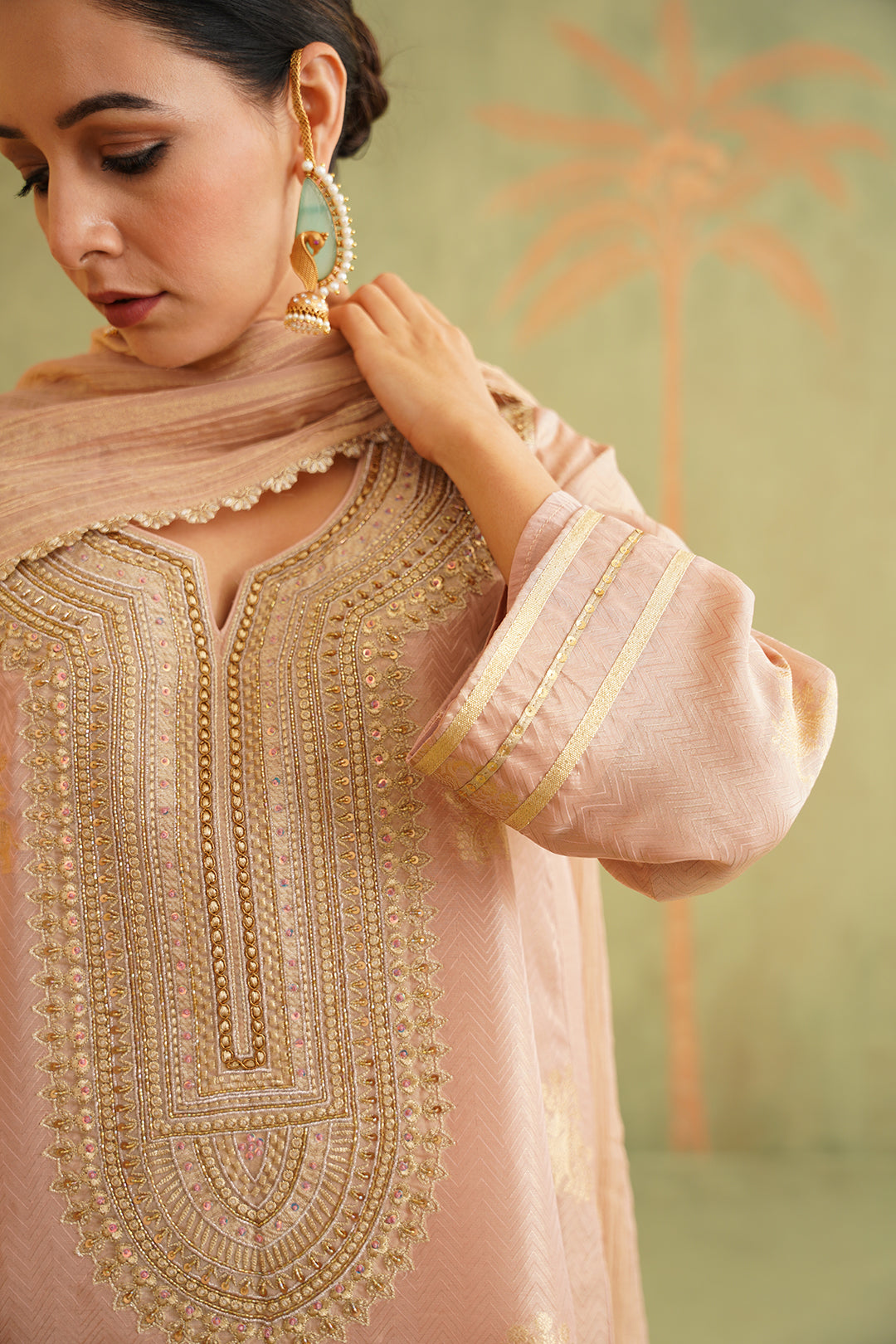 Zari Embroidered Suit Set - Neetika Chopra