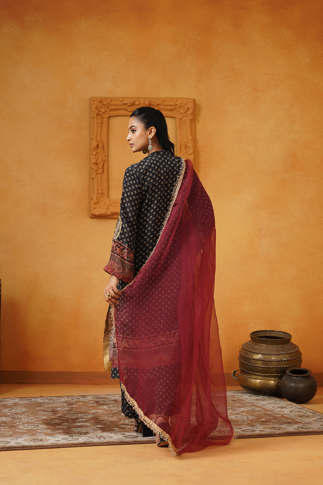 Zarina Crepe Hand Embroidered Matching Set - Neetika Chopra