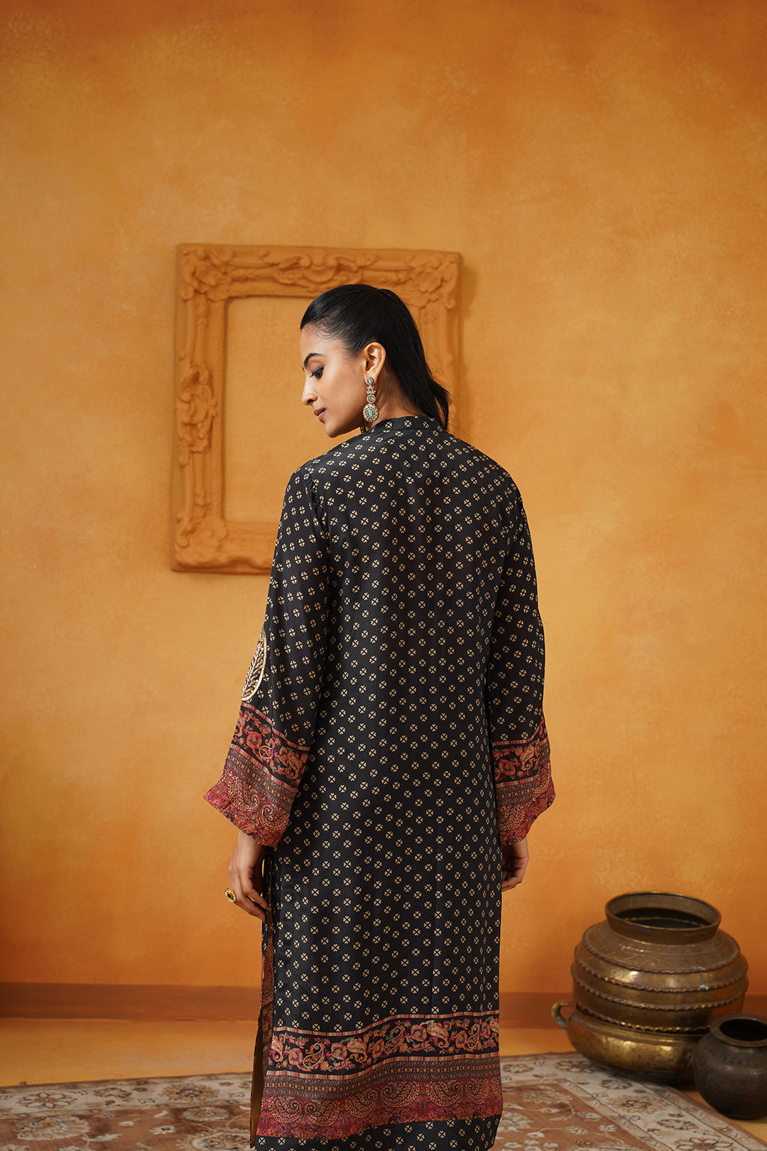 Zarina Crepe Hand Embroidered Matching Set - Neetika Chopra