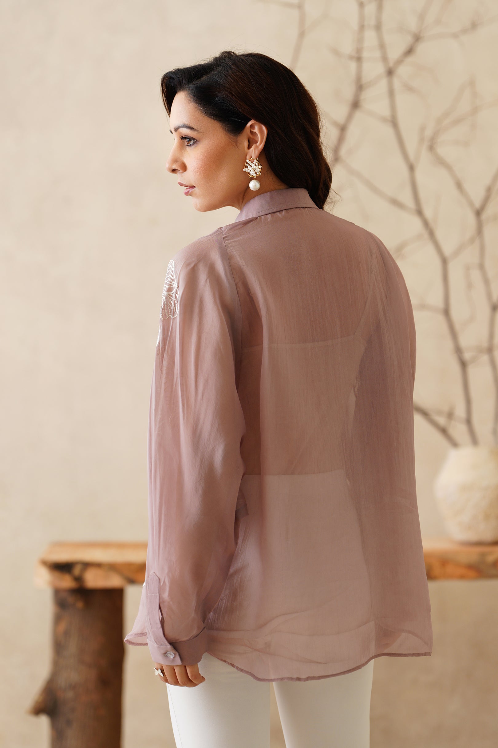 Charm Organza Embroidered Top - Neetika Chopra