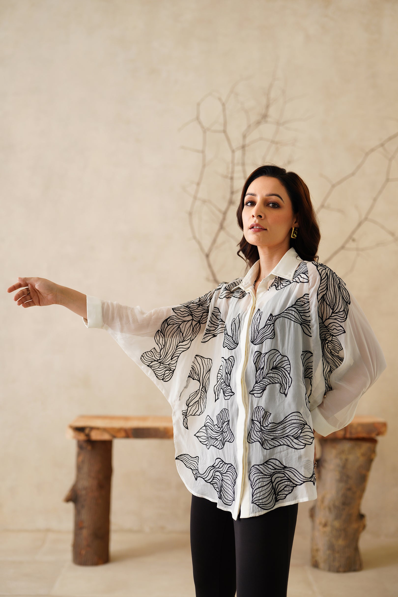 Twilight Organza Embroidered Top - Neetika Chopra