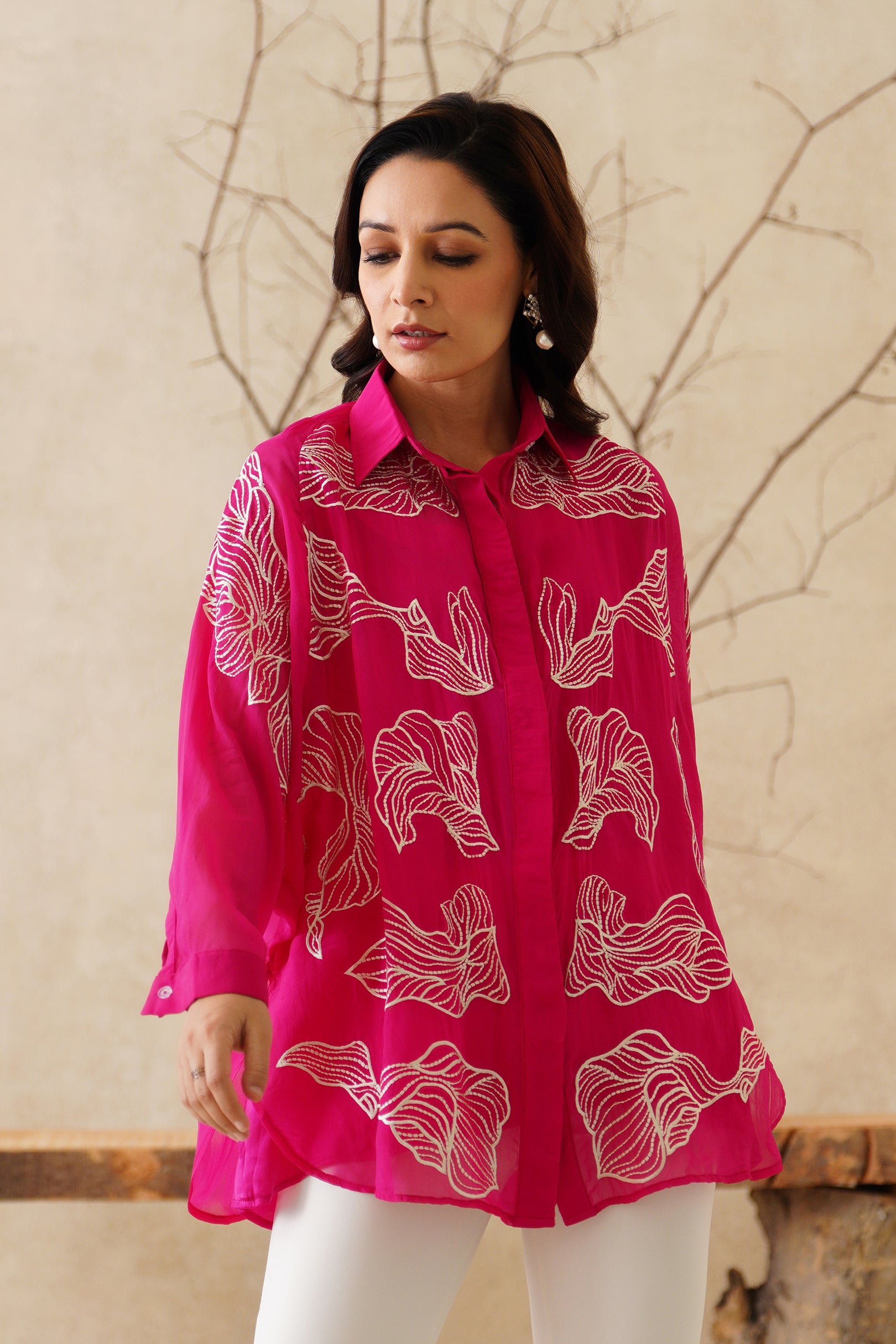 Velora Organza Embroidered Top - Neetika Chopra